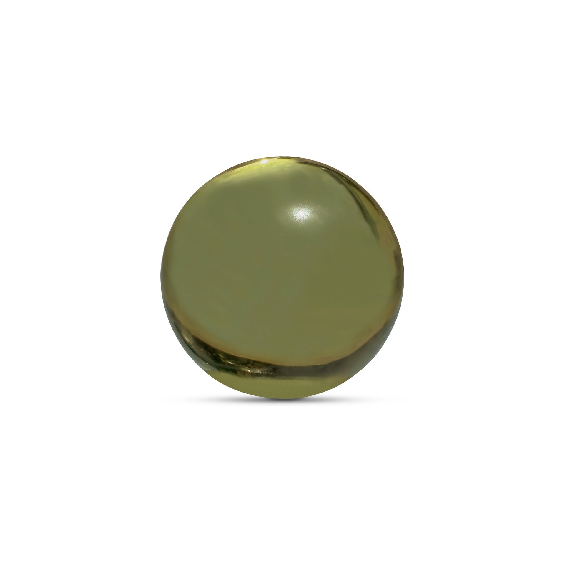 Colette Decorative Orb, Round Cast Glass, Olive