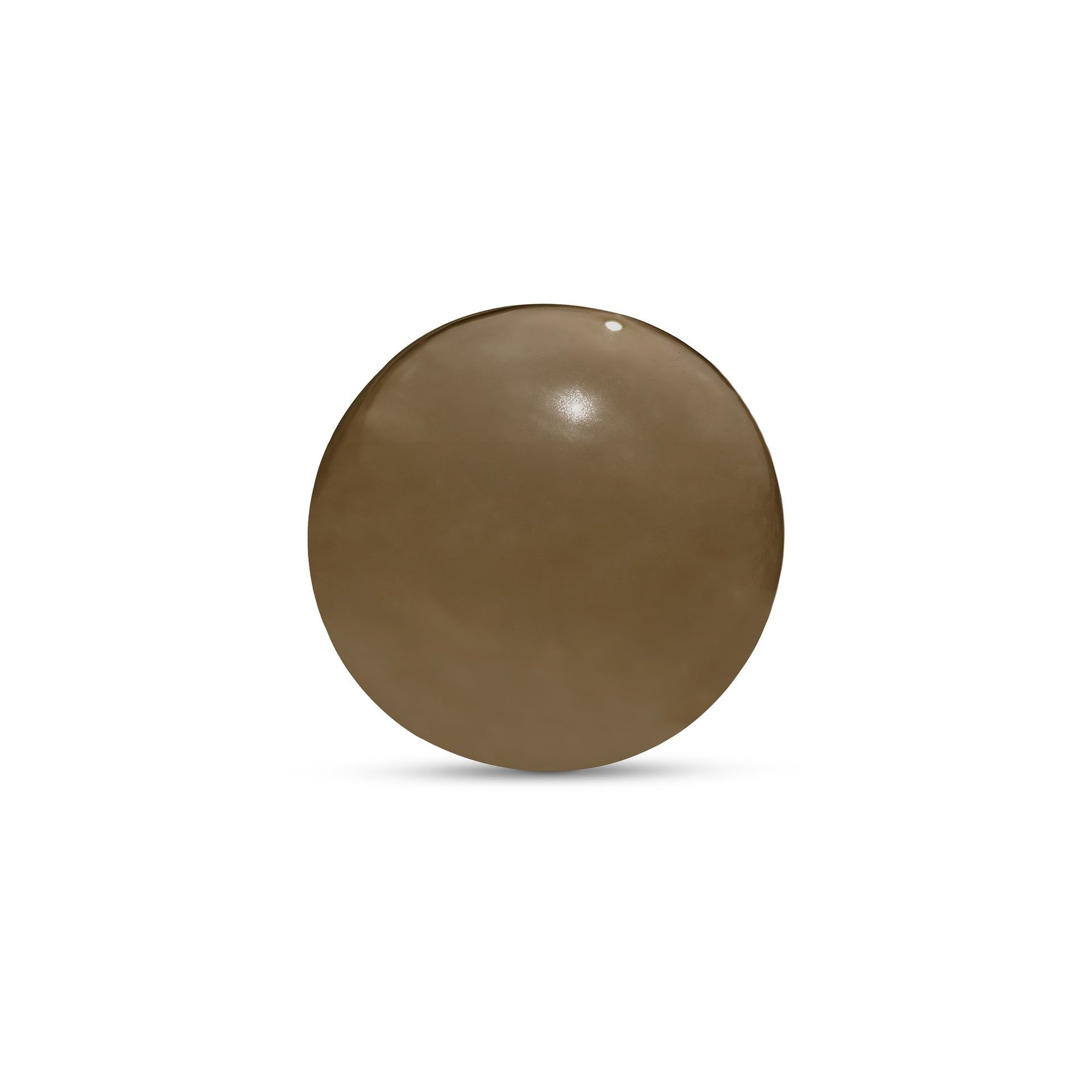 Colette Decorative Orb, Round Cast Glass, Light Smoky Brown
