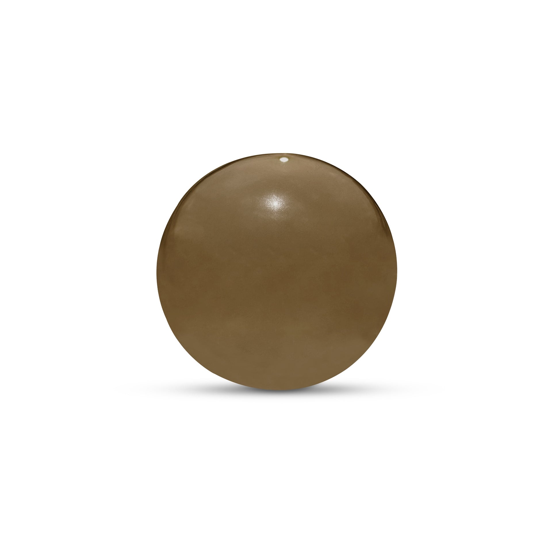 Colette Decorative Orb, Round Cast Glass, Light Smoky Brown