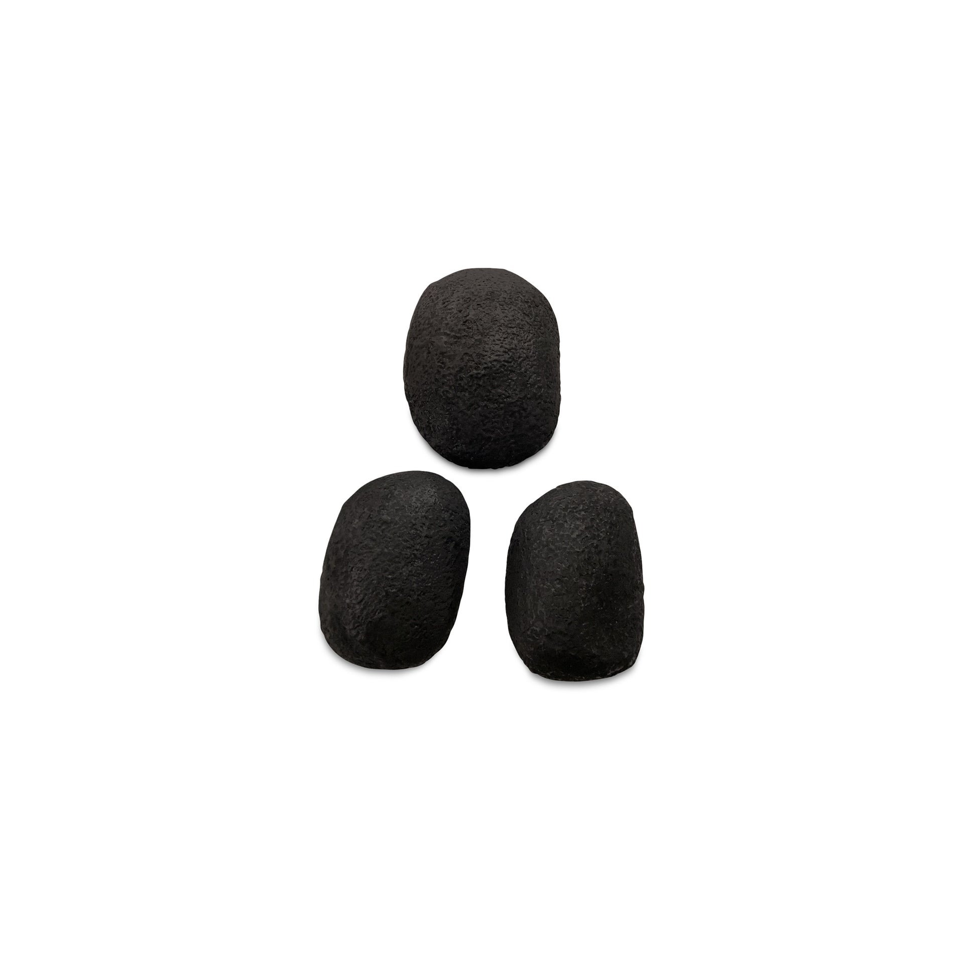 Caelis Wall Sculpture Set, Freeform Cast Aluminum, Pebble-Textured, Aged Finish, Black - Set of 3