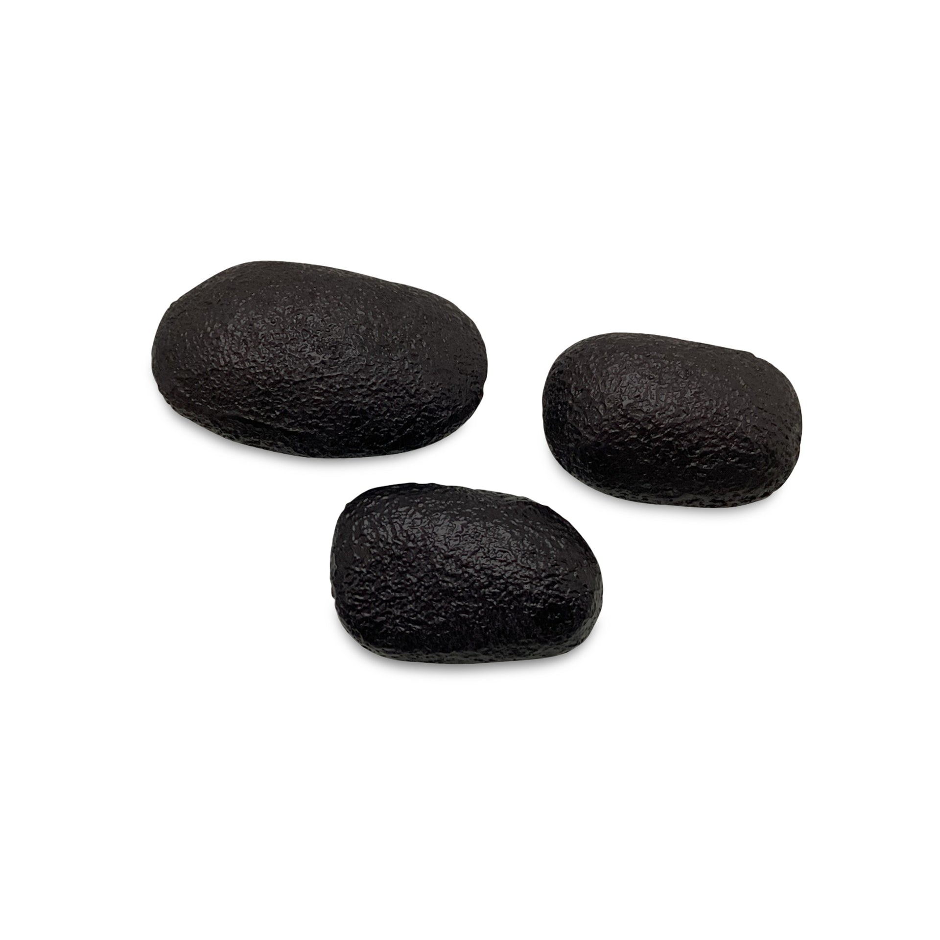 Caelis Wall Sculpture Set, Freeform Cast Aluminum, Pebble-Textured, Aged Finish, Black - Set of 3