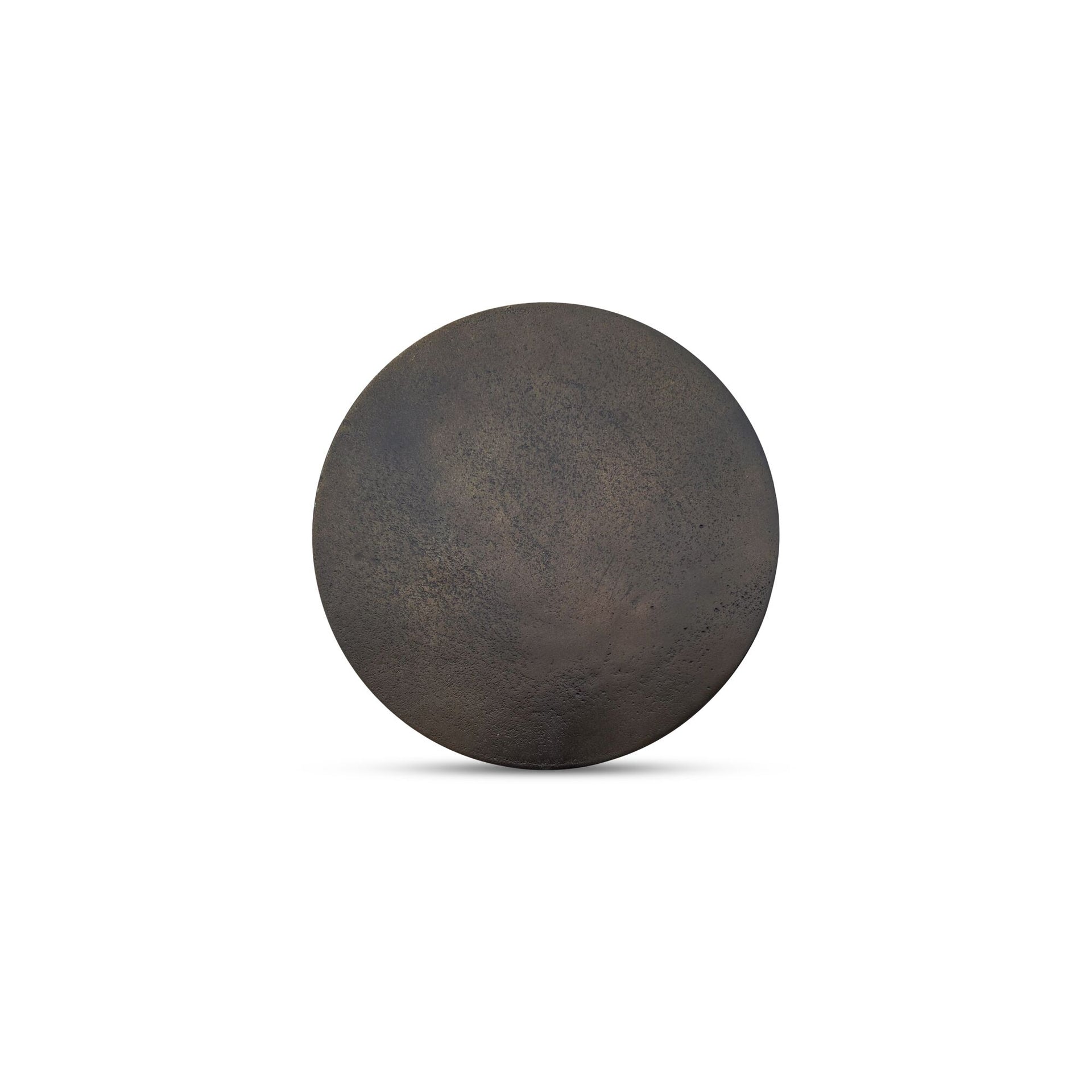 Annelise Side Table, Round Cast Aluminum, Flared Base, Deep Bronze