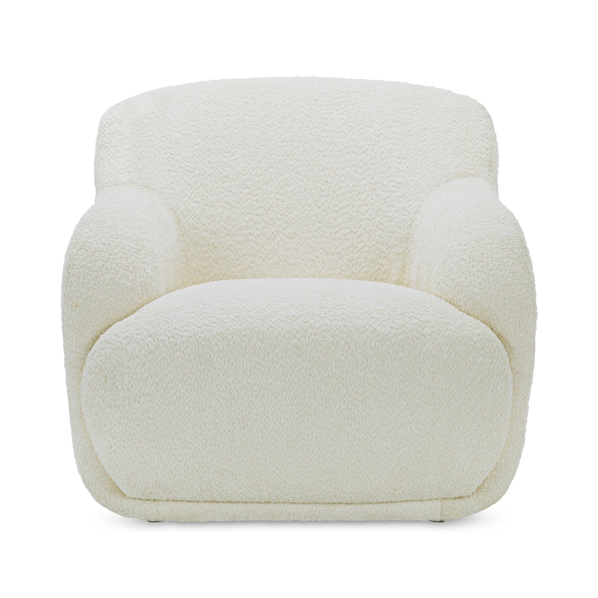 Viggo Lounge Chair, Contemporary High-Back Design, Soft Polyester Upholstery, Cream