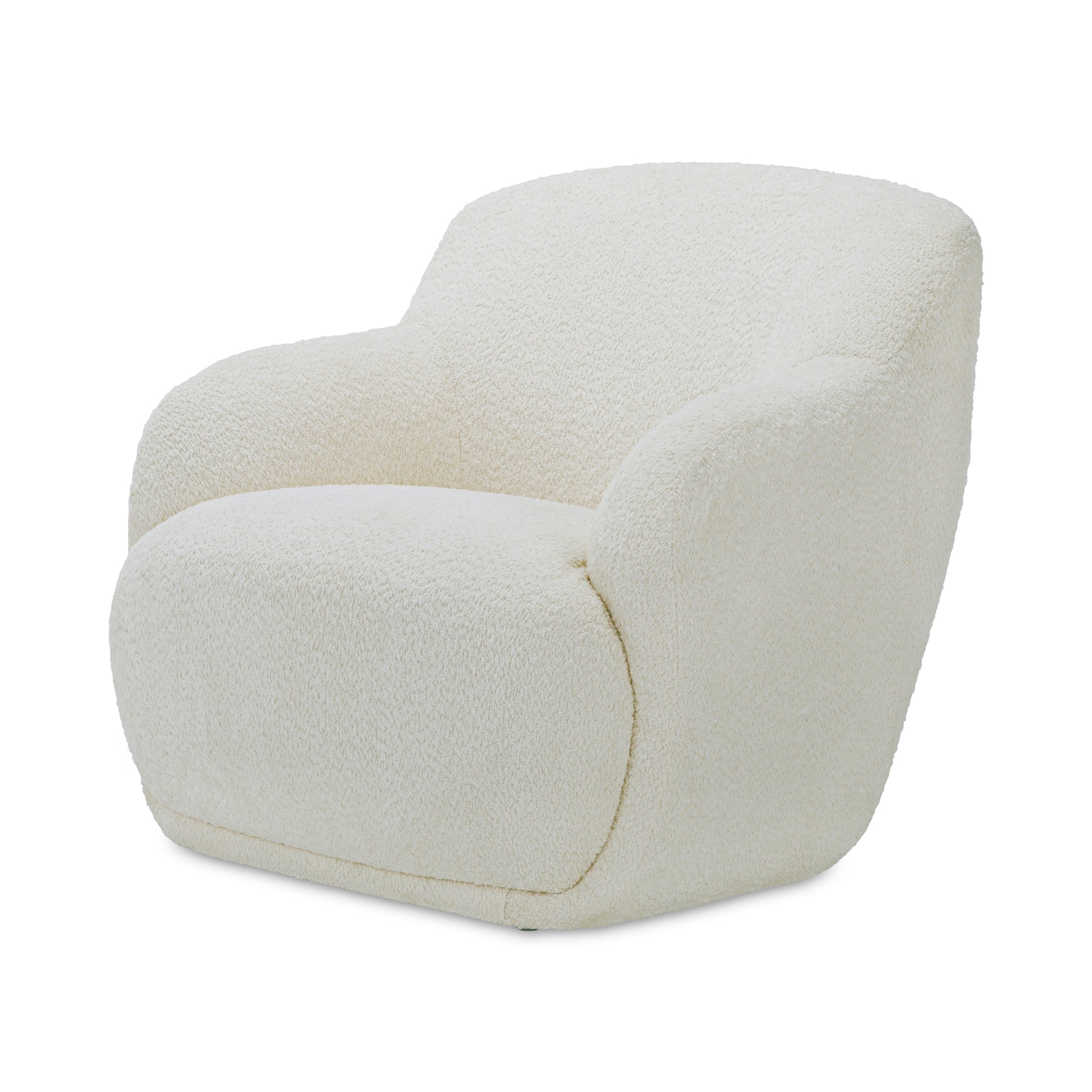 Viggo Lounge Chair, Contemporary High-Back Design, Soft Polyester Upholstery, Cream