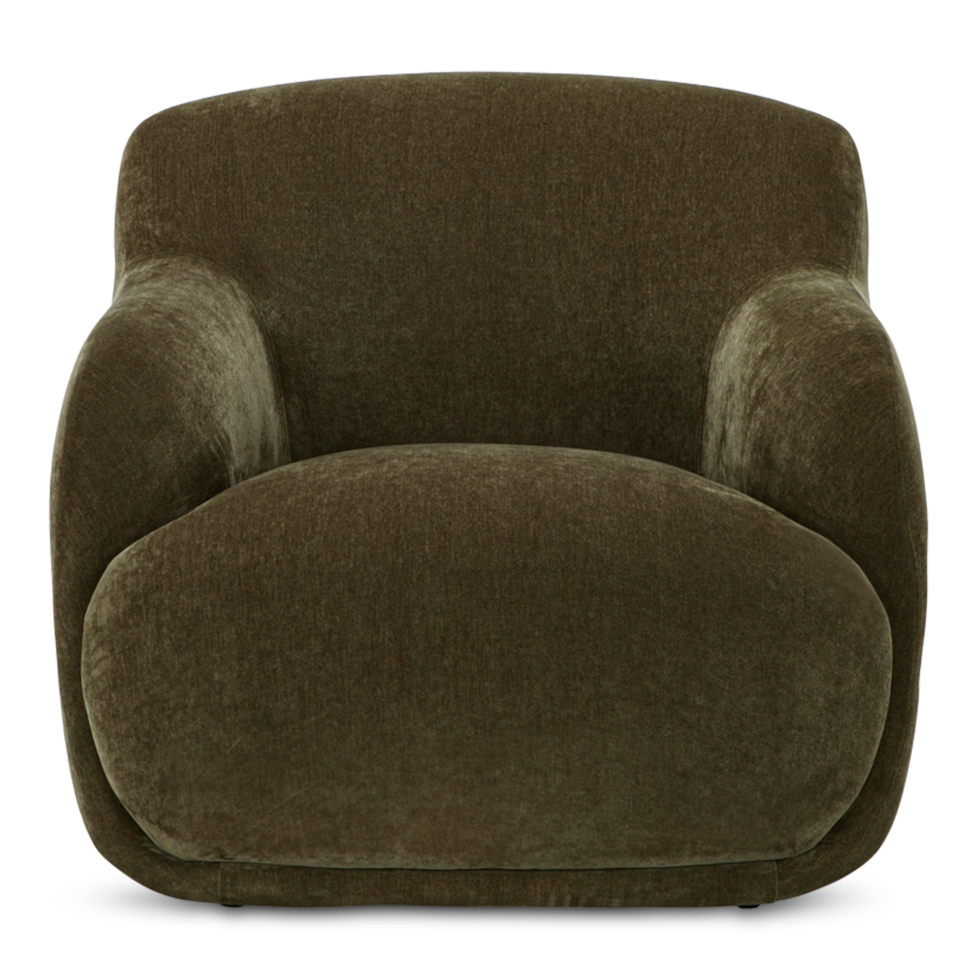 Viggo Lounge Chair, Contemporary High-Back Design, Soft Polyester Upholstery, Cedar Green