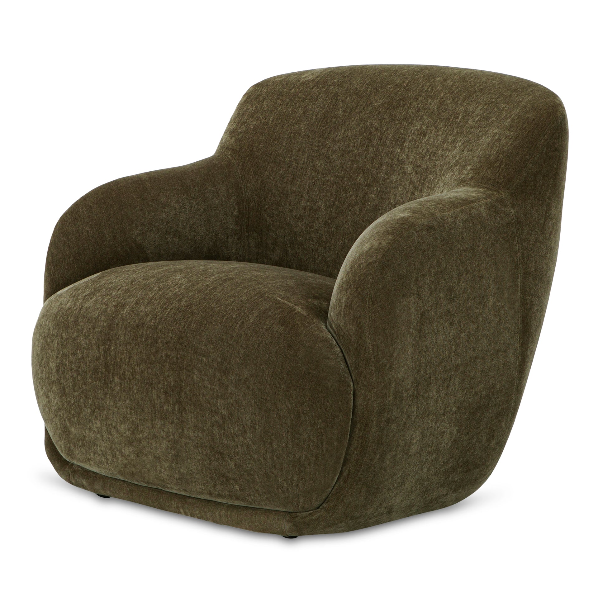 Viggo Lounge Chair, Contemporary High-Back Design, Soft Polyester Upholstery, Cedar Green