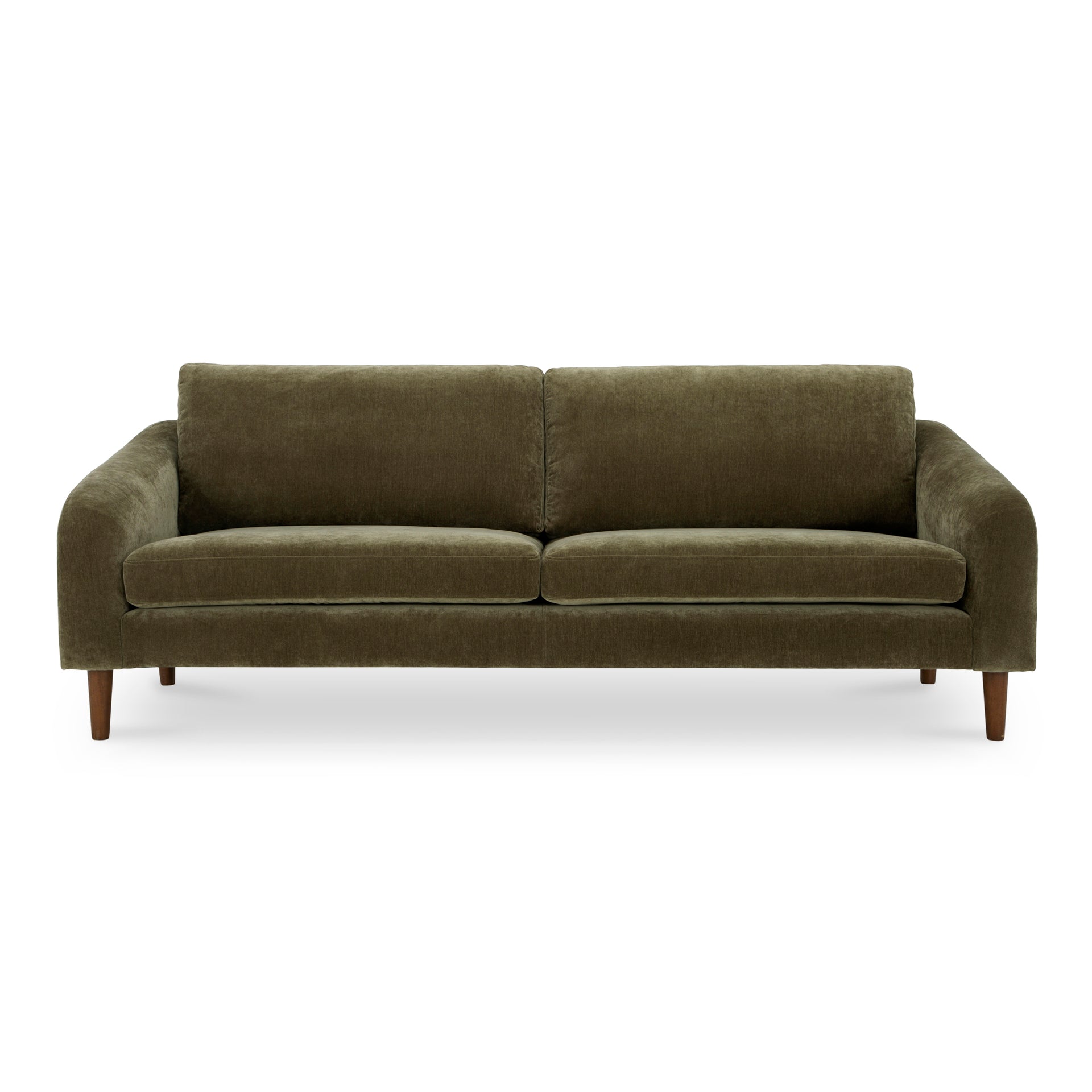 Drew, Sofa, Recycled Polyester Upholstery, Rubberwood Legs, Cedar Green, 3 Seater