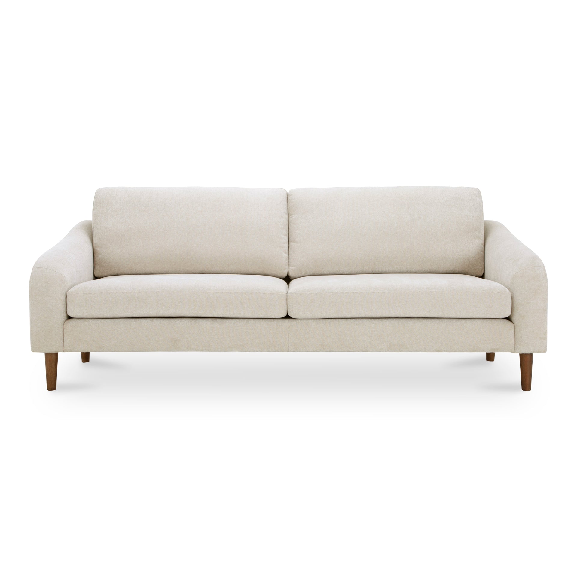 Drew, Sofa, Recycled Polyester Upholstery, Rubberwood Legs, Oatmeal, 3 Seater