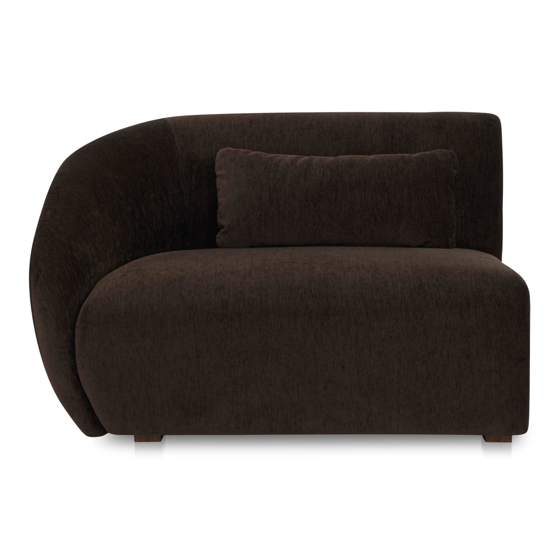 Emery Left Arm-Facing Chair, Contemporary Design, Espresso Brown Upholstery