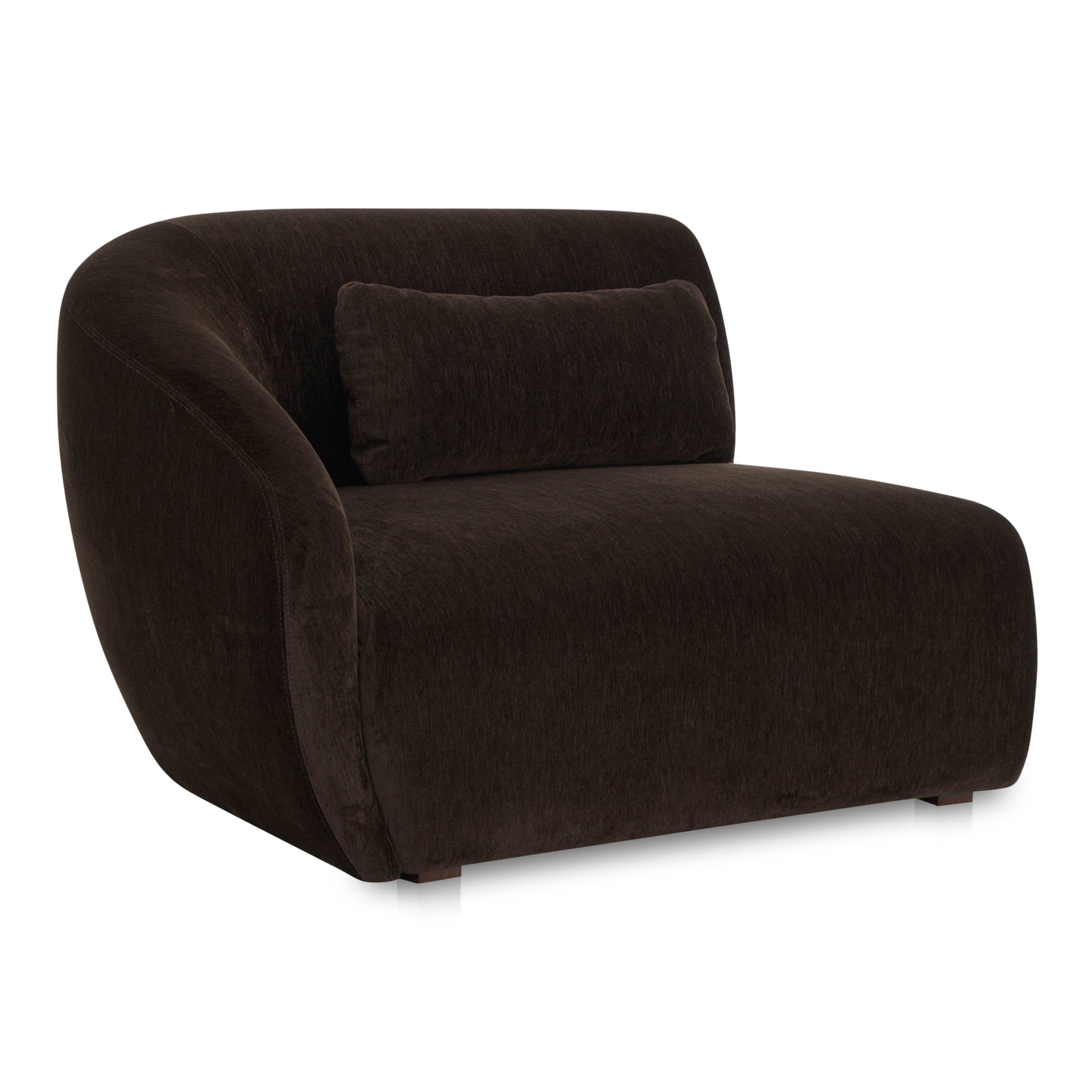 Emery Left Arm-Facing Chair, Contemporary Design, Espresso Brown Upholstery