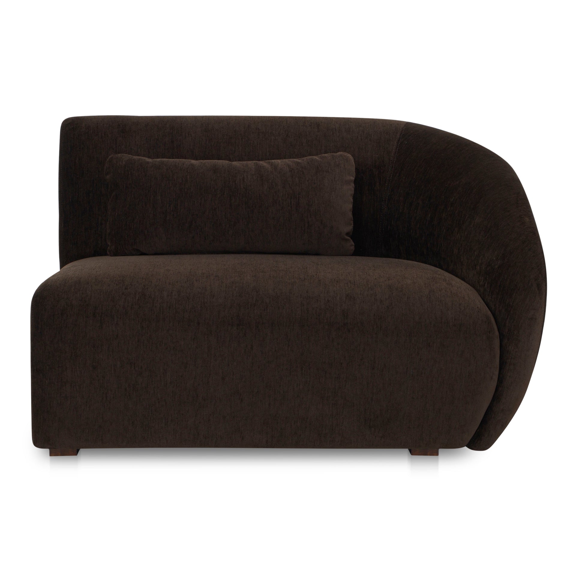Emery Right Arm-Facing Chair, Contemporary Design, Espresso Brown Upholstery