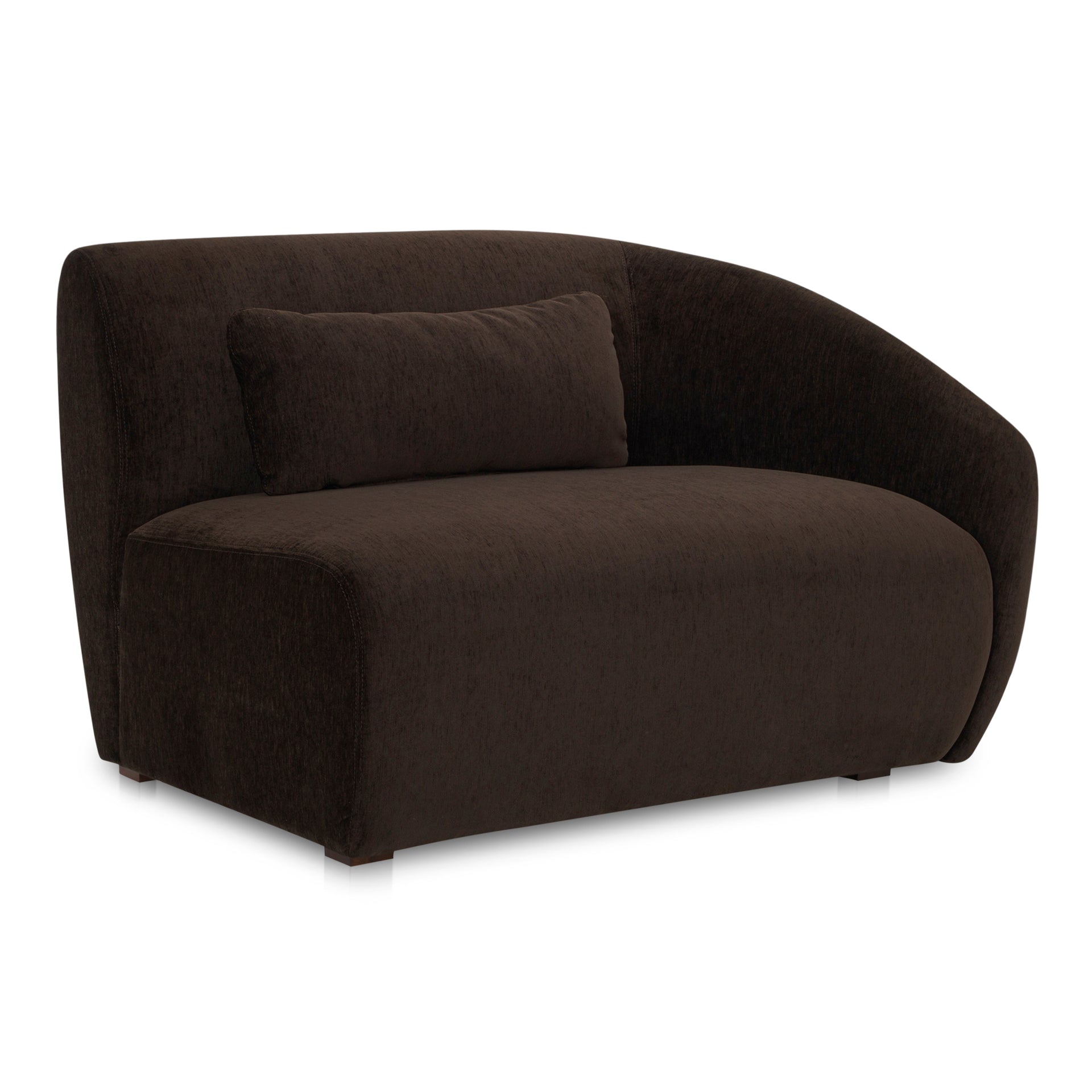 Emery Right Arm-Facing Chair, Contemporary Design, Espresso Brown Upholstery