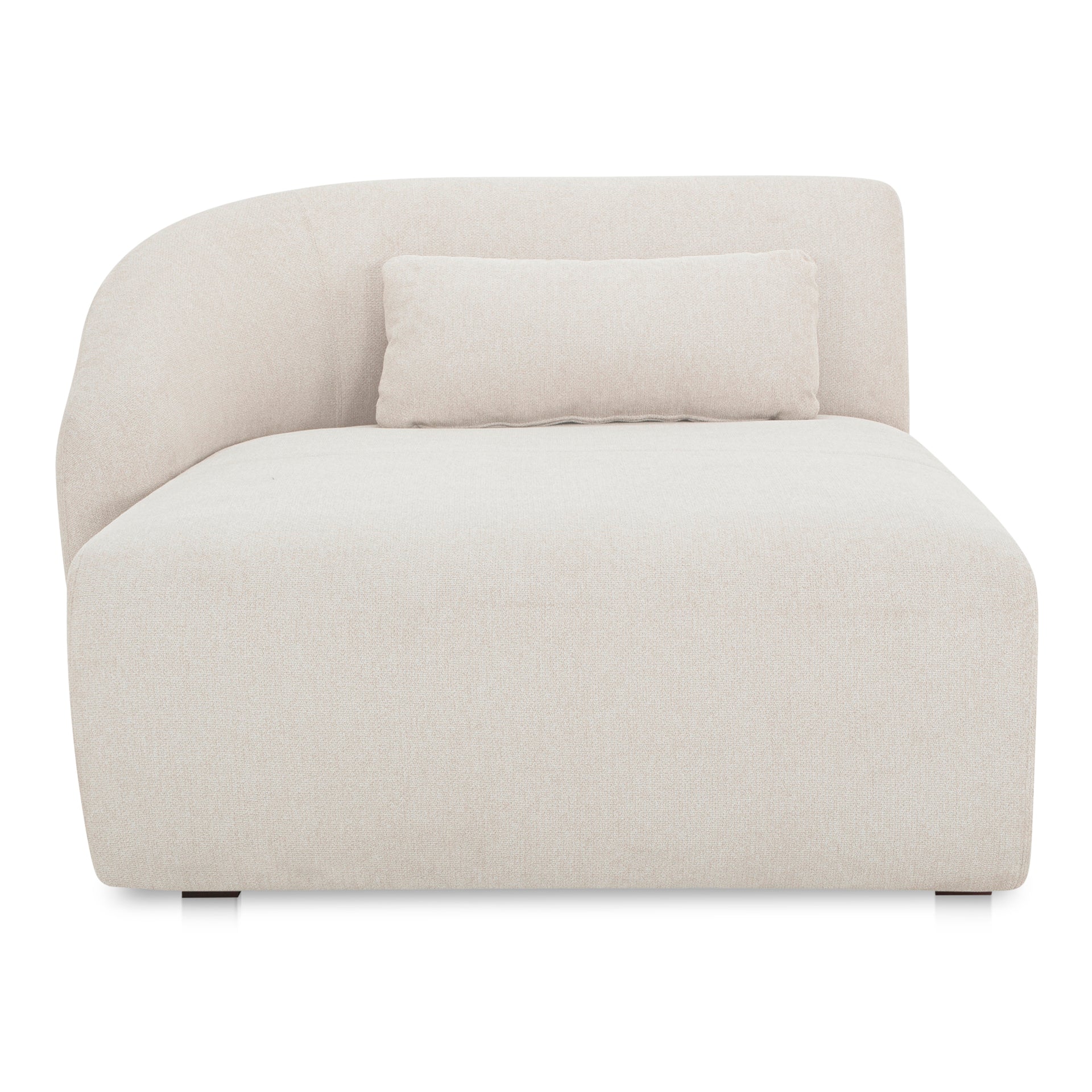 Emery Left Arm-Facing Chaise, Contemporary Design, Warm White Upholstery