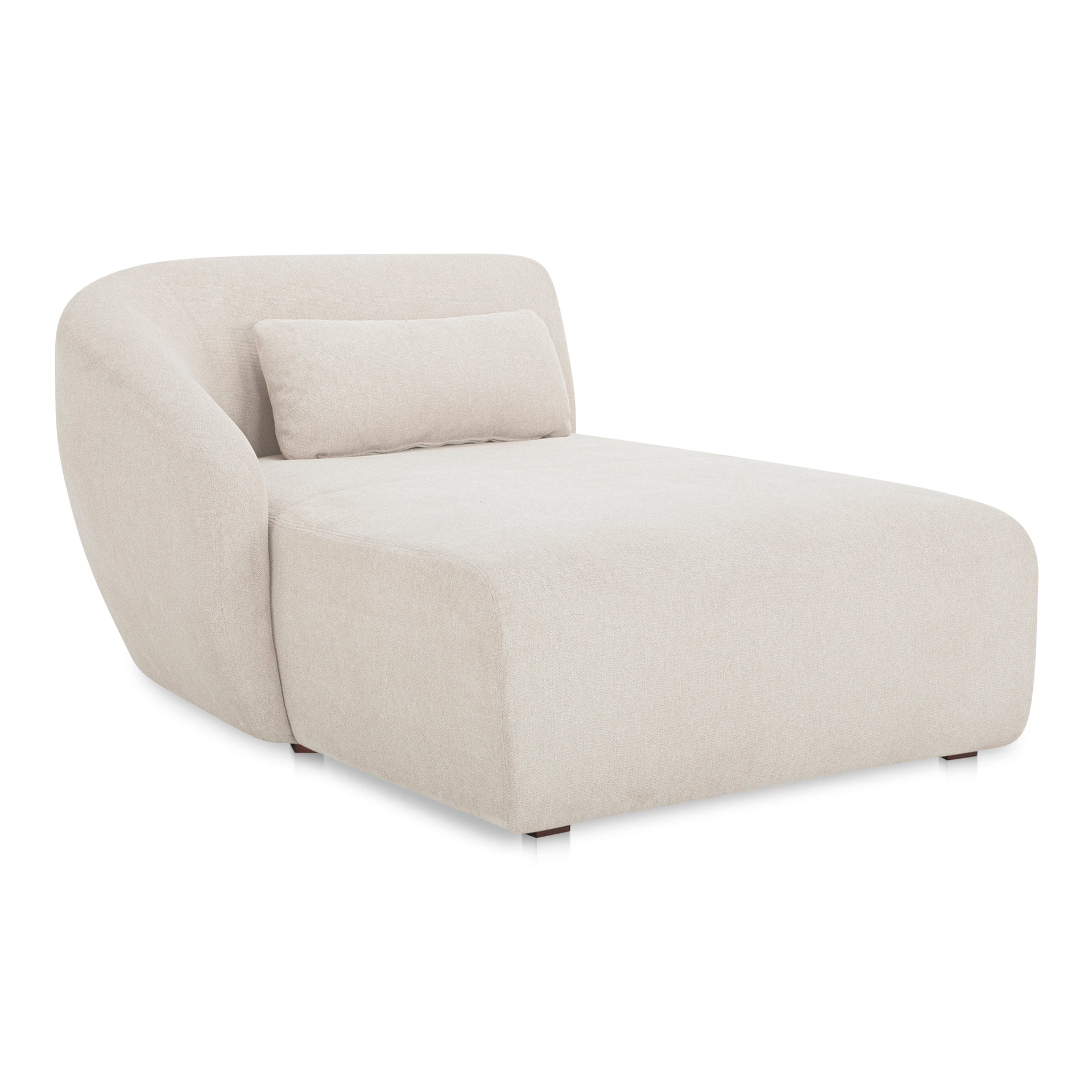 Emery Left Arm-Facing Chaise, Contemporary Design, Warm White Upholstery