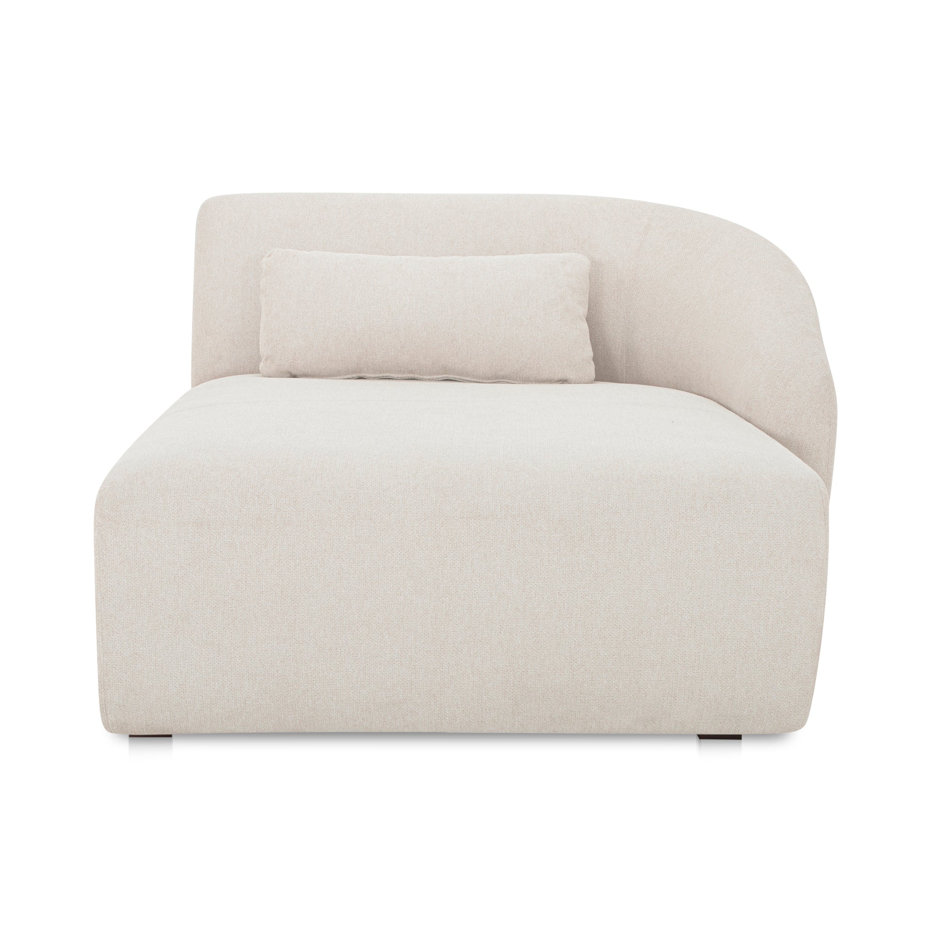 Emery Right Arm-Facing Chaise, Contemporary Design, Warm White Upholstery