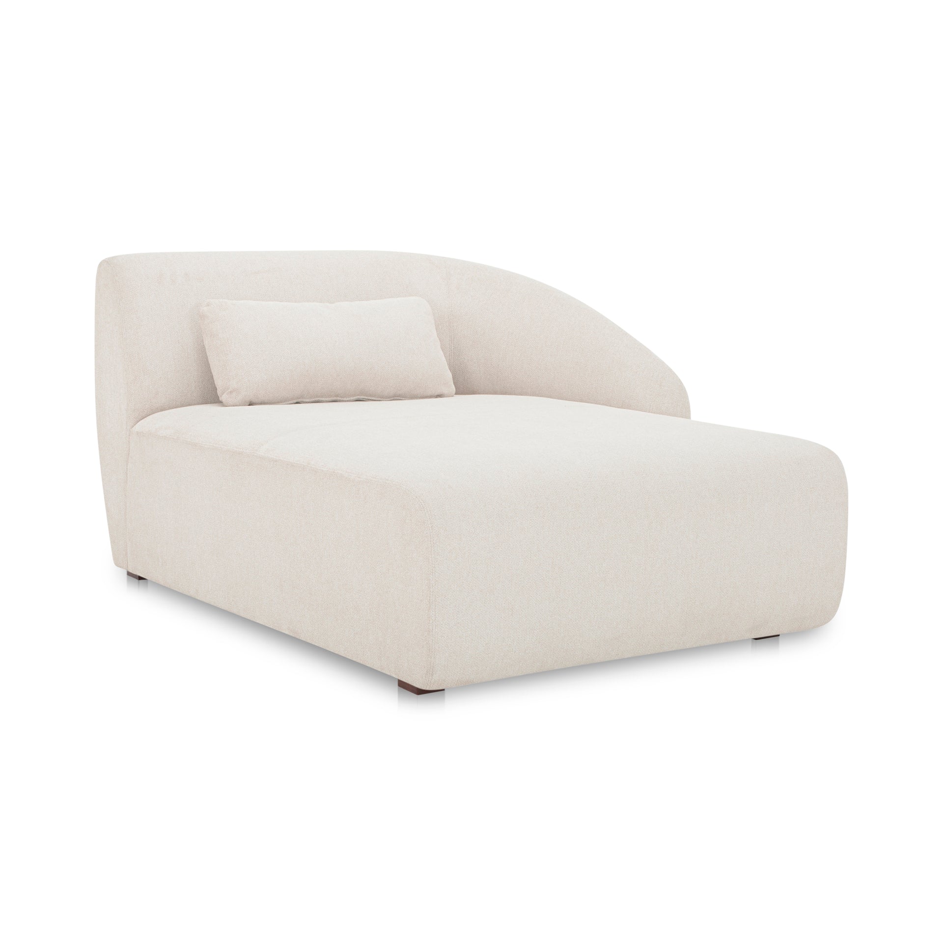 Emery Right Arm-Facing Chaise, Contemporary Design, Warm White Upholstery