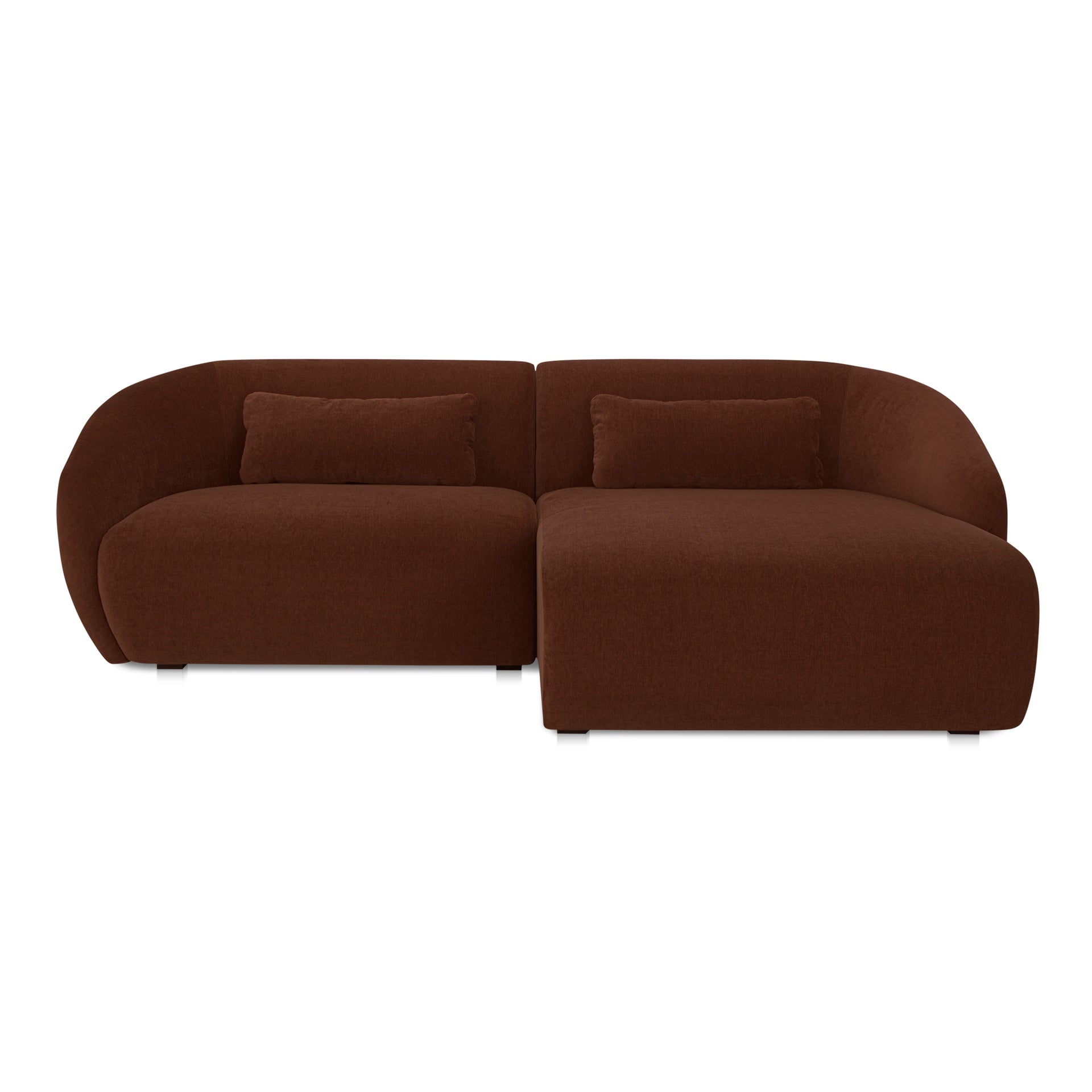 Emery Nook Modular Sectional Right, 3-Seater, Contemporary Design, Chestnut Brown Upholstery