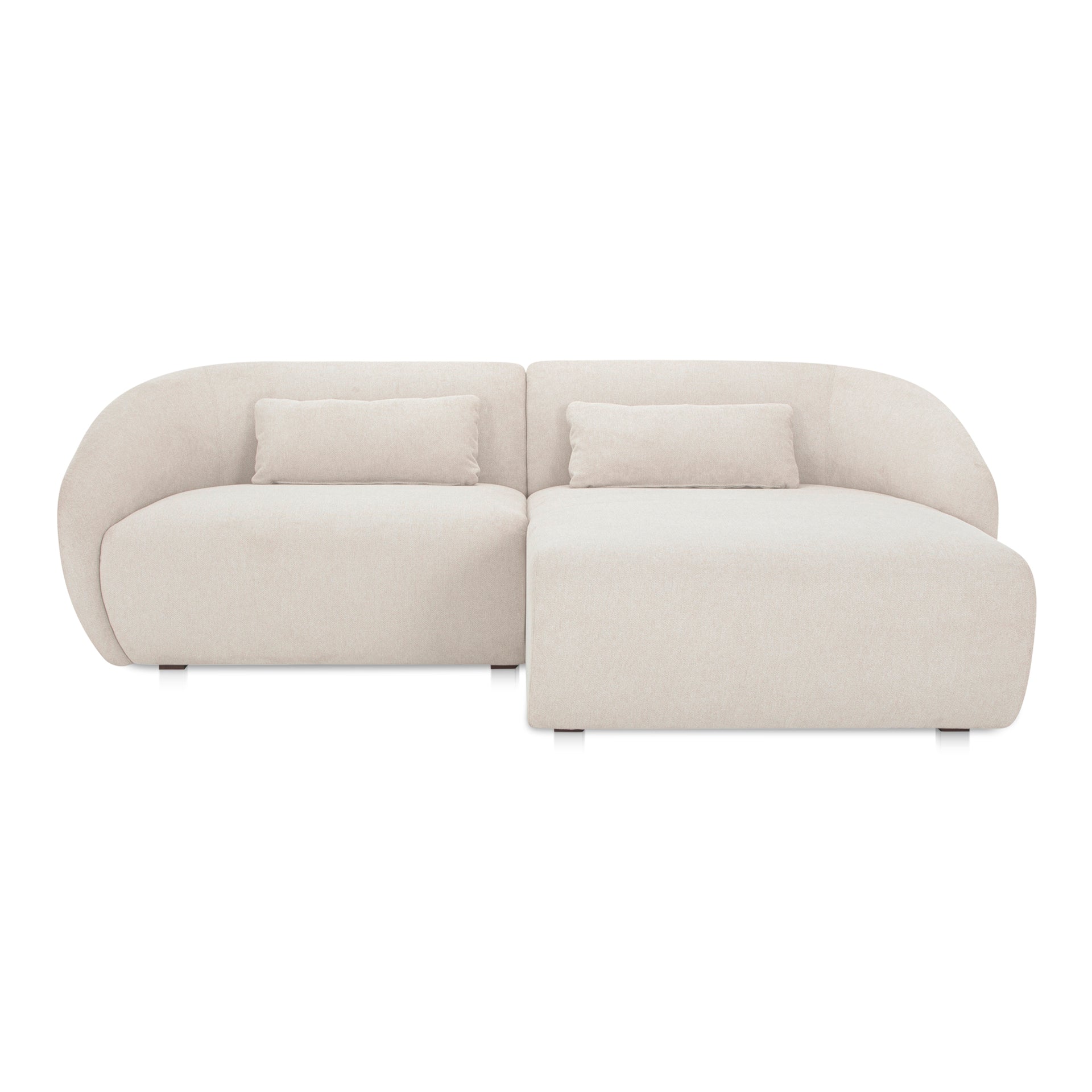 Emery Nook Modular Sectional Right, 3-Seater, Contemporary Design, Warm White Upholstery
