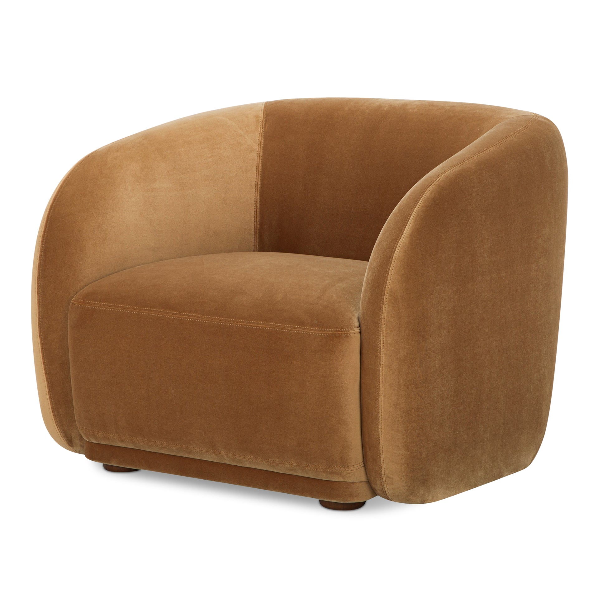 Eowyn Accent Chair, Vintage-Inspired Bouclé Upholstery, Solid Rubberwood Legs, Plush Curved Back, Tan Faux Mohair