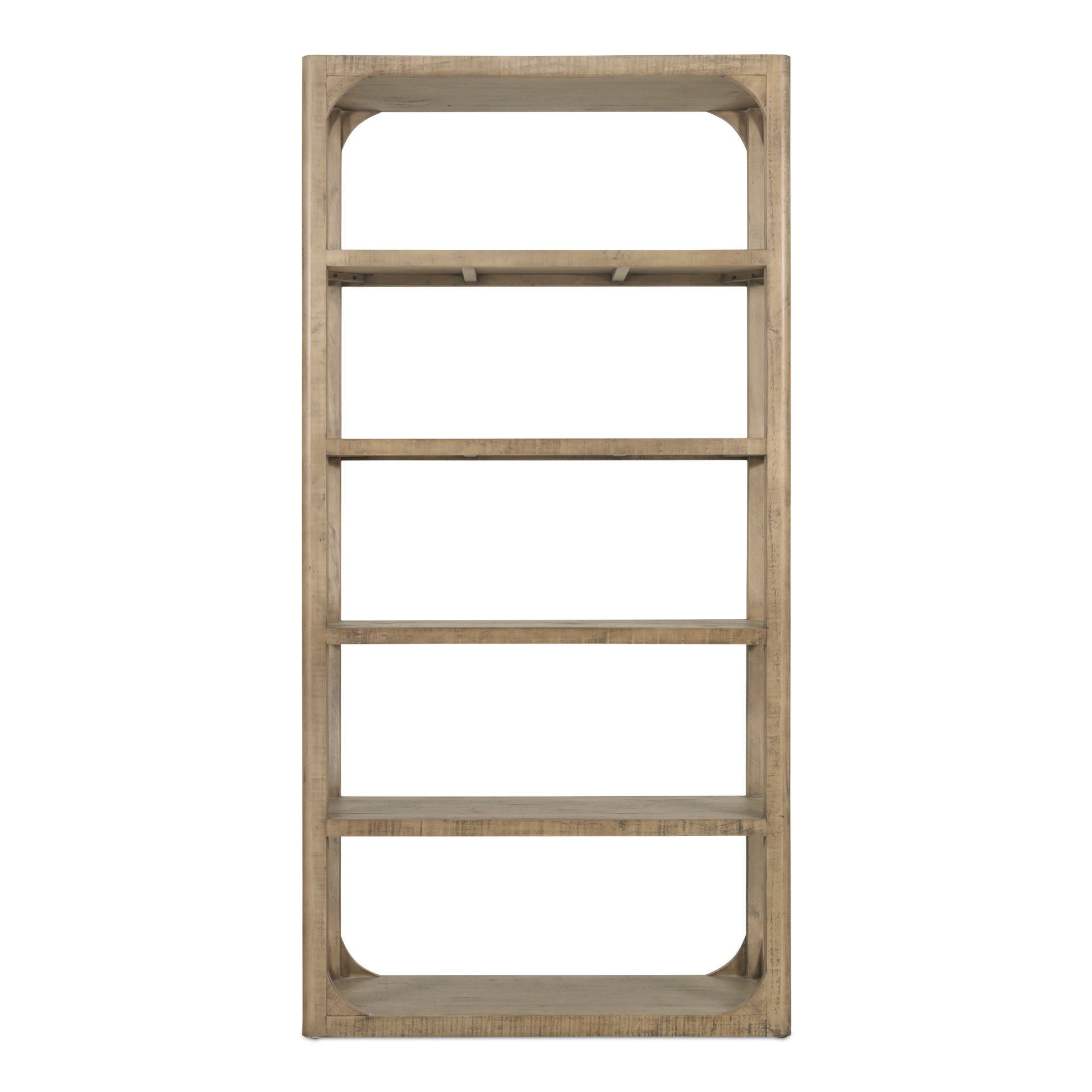 Saxon, Bookshelf, Vertical Design, Solid Pine Wood, Kiln-Dried, Brown