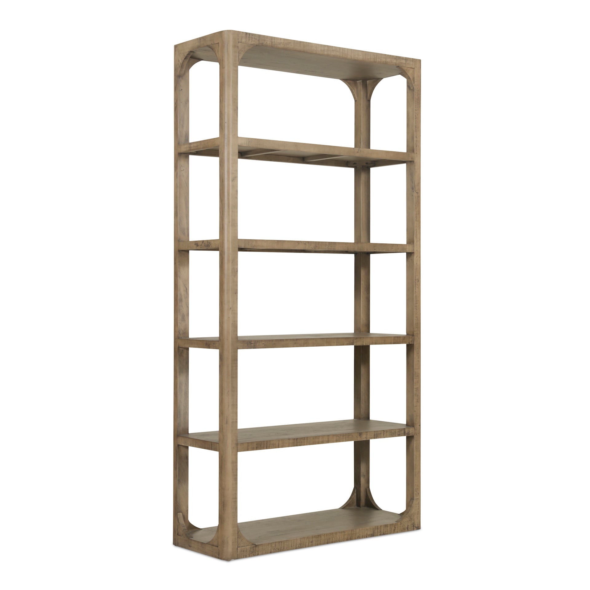 Saxon, Bookshelf, Vertical Design, Solid Pine Wood, Kiln-Dried, Brown
