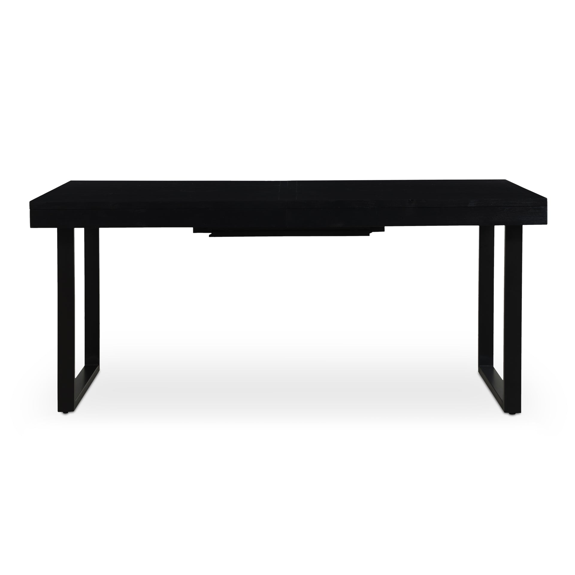 Quinto, Extension Dining Table, Reclaimed Pine Wood, Iron Frame, Black