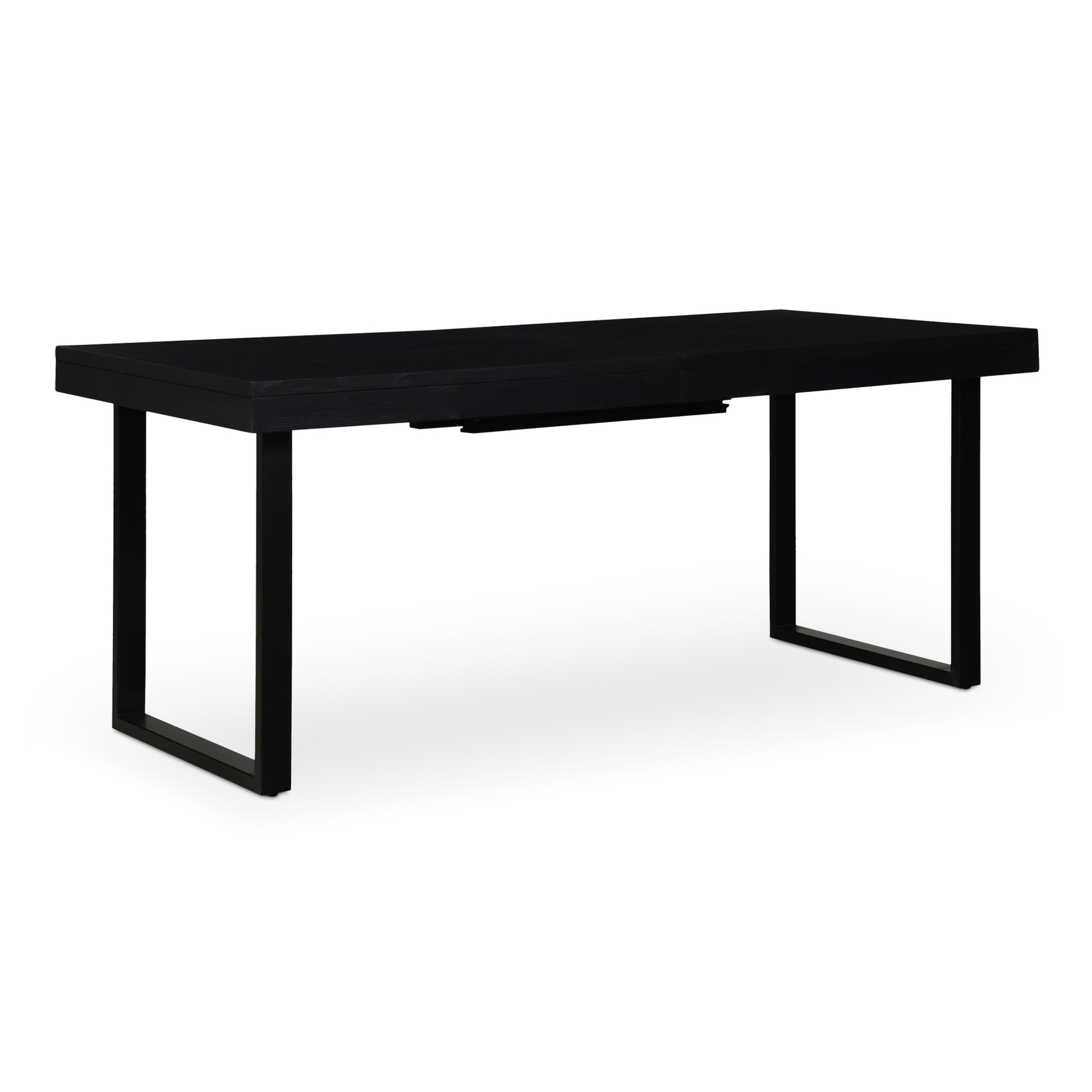 Quinto, Extension Dining Table, Reclaimed Pine Wood, Iron Frame, Black