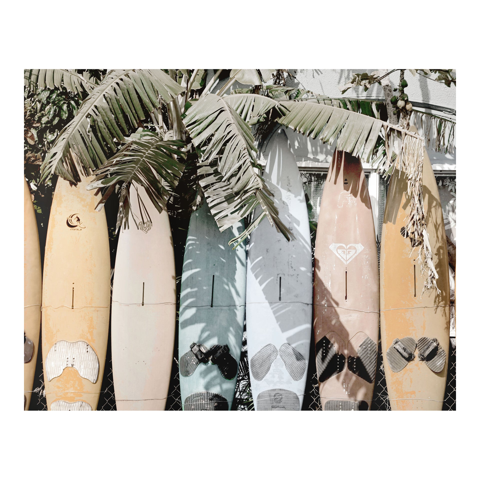 Justin Wall Decor, Relaxed Beach Scene Ink Art, Contemporary Surf-Inspired Canvas Print, Modern Home Accent