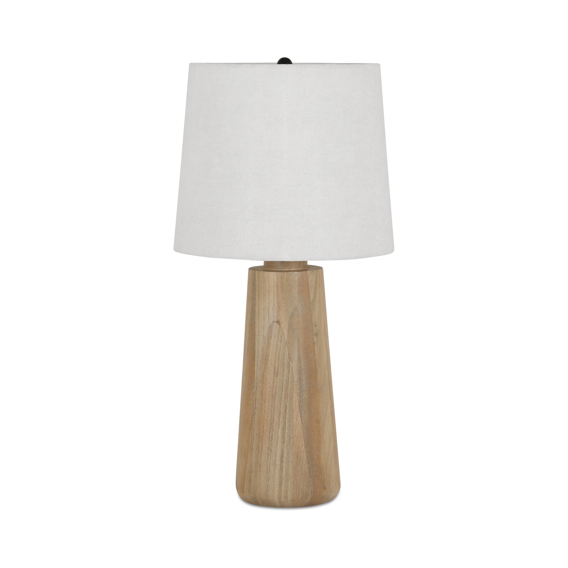 Antonella Table Lamp, Solid Mango Wood Base, Natural Fabric Shade, E26 Bulb, Natural