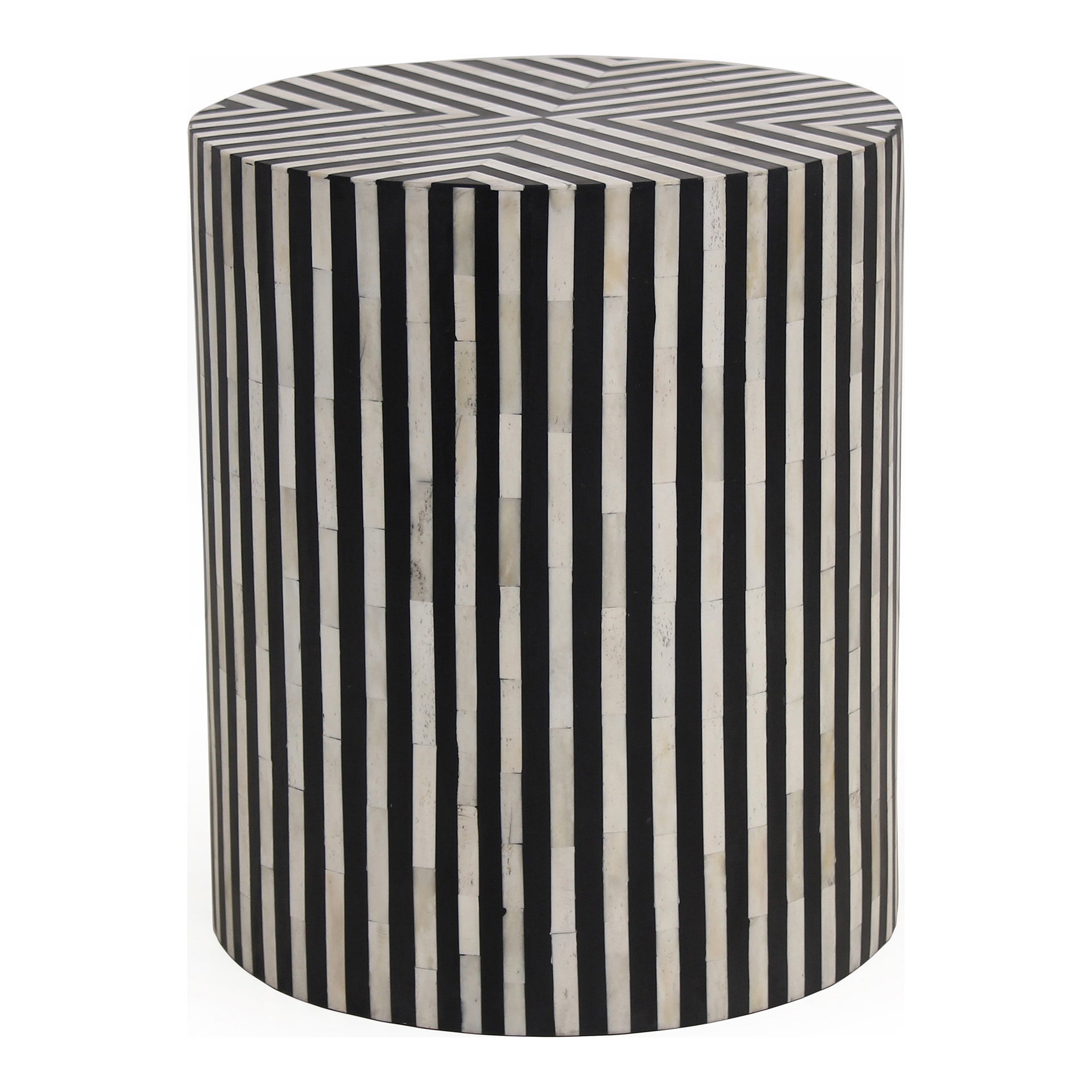 Rumi Art Deco Bone Veneer Side Table