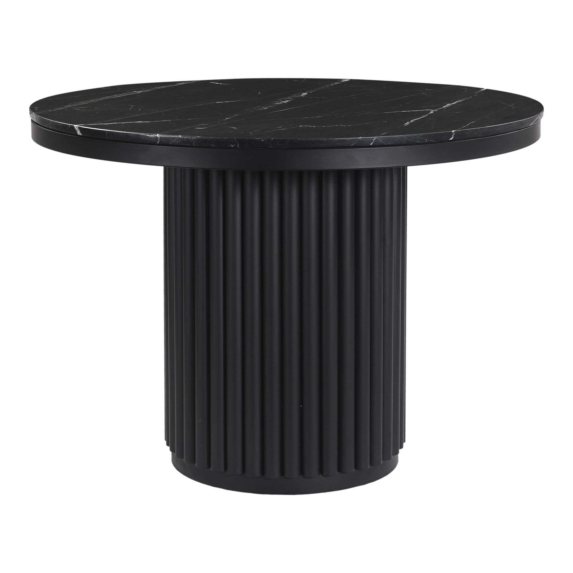 Ambrose Round Dining Table - Jet Black Marble Majesty
