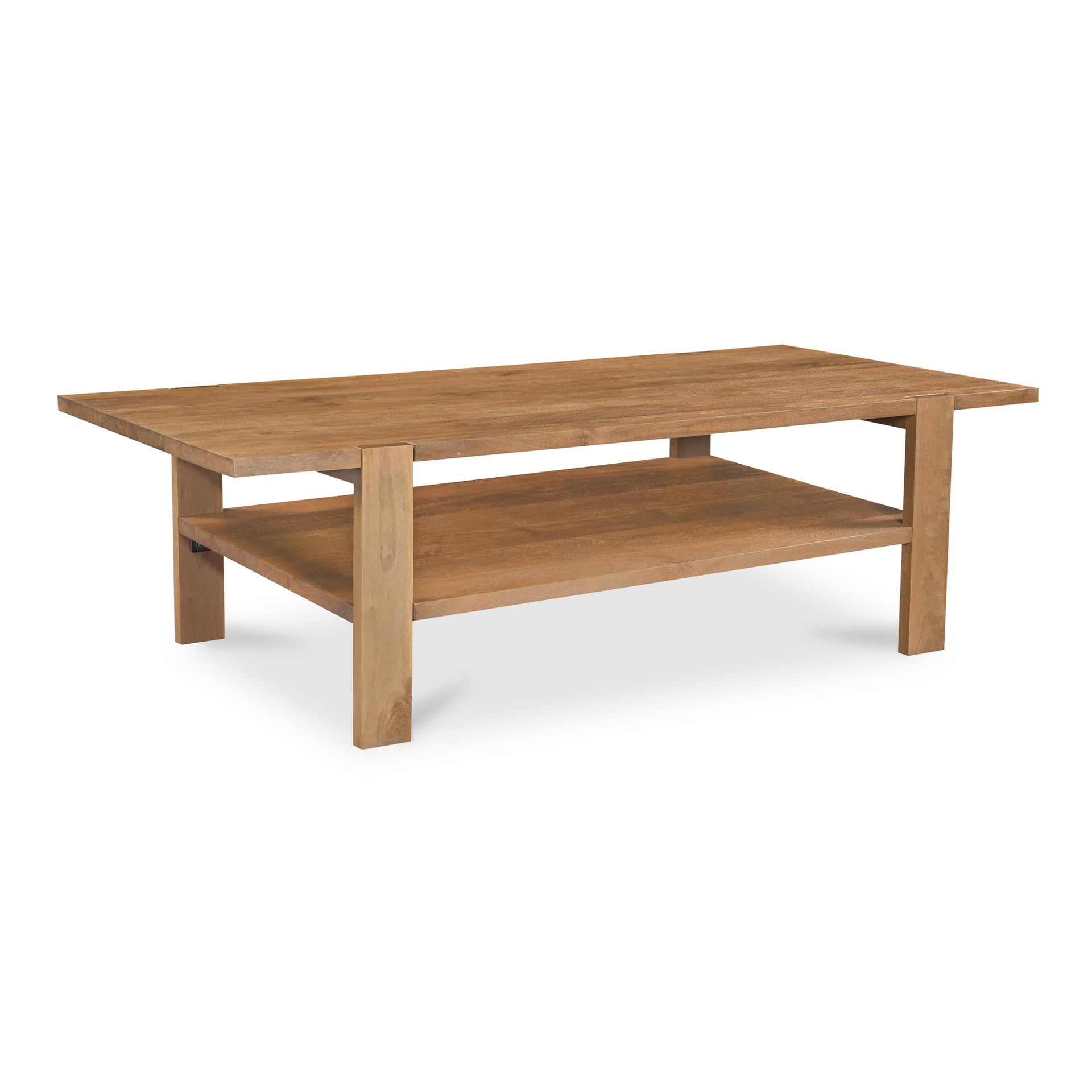Casey, Coffee Table, Sandblasted Mango Wood, Rectangular, Vintage Brown