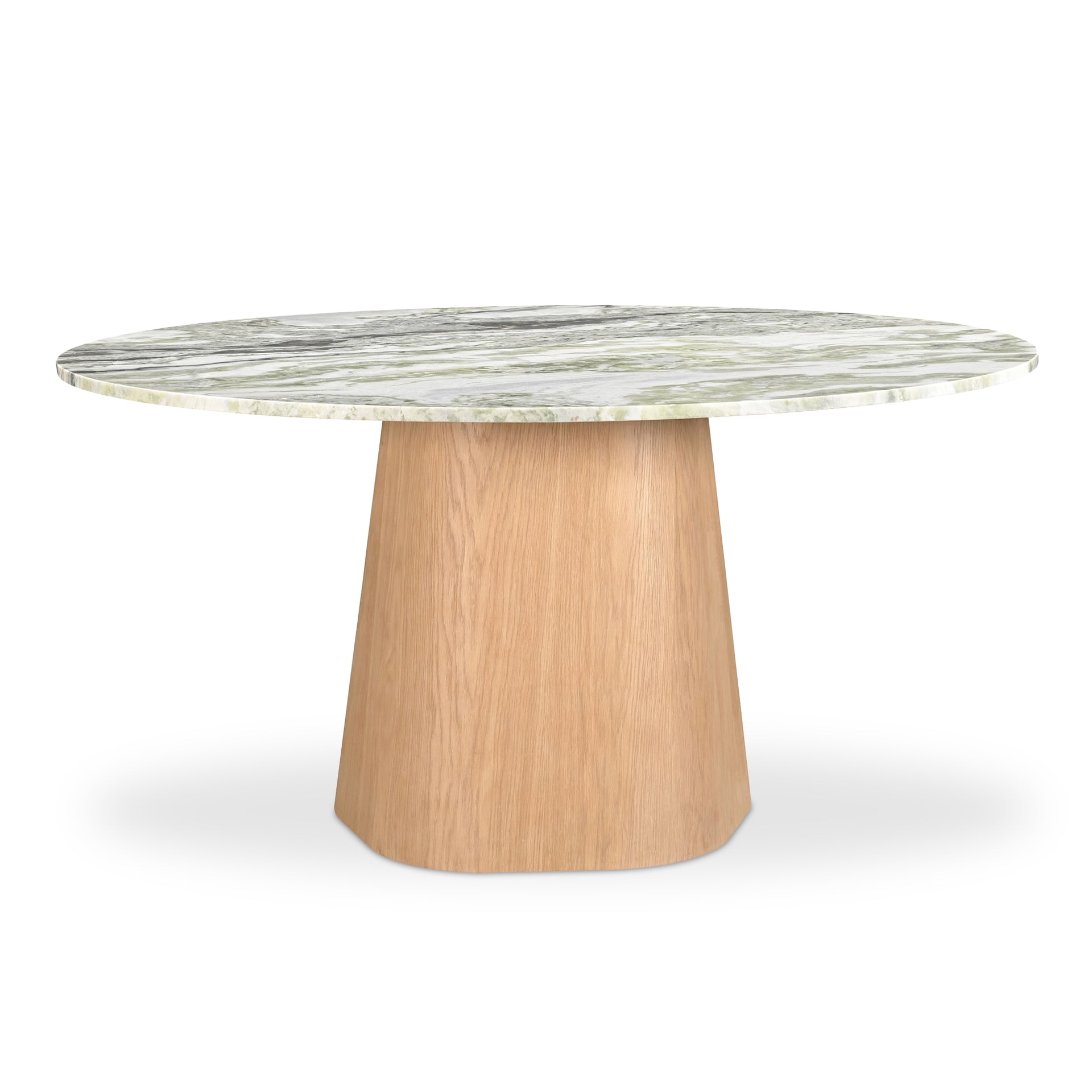 Eden Dining Table, Seats 6-8, Oak Veneer Base, Green Onyx Marble Top
