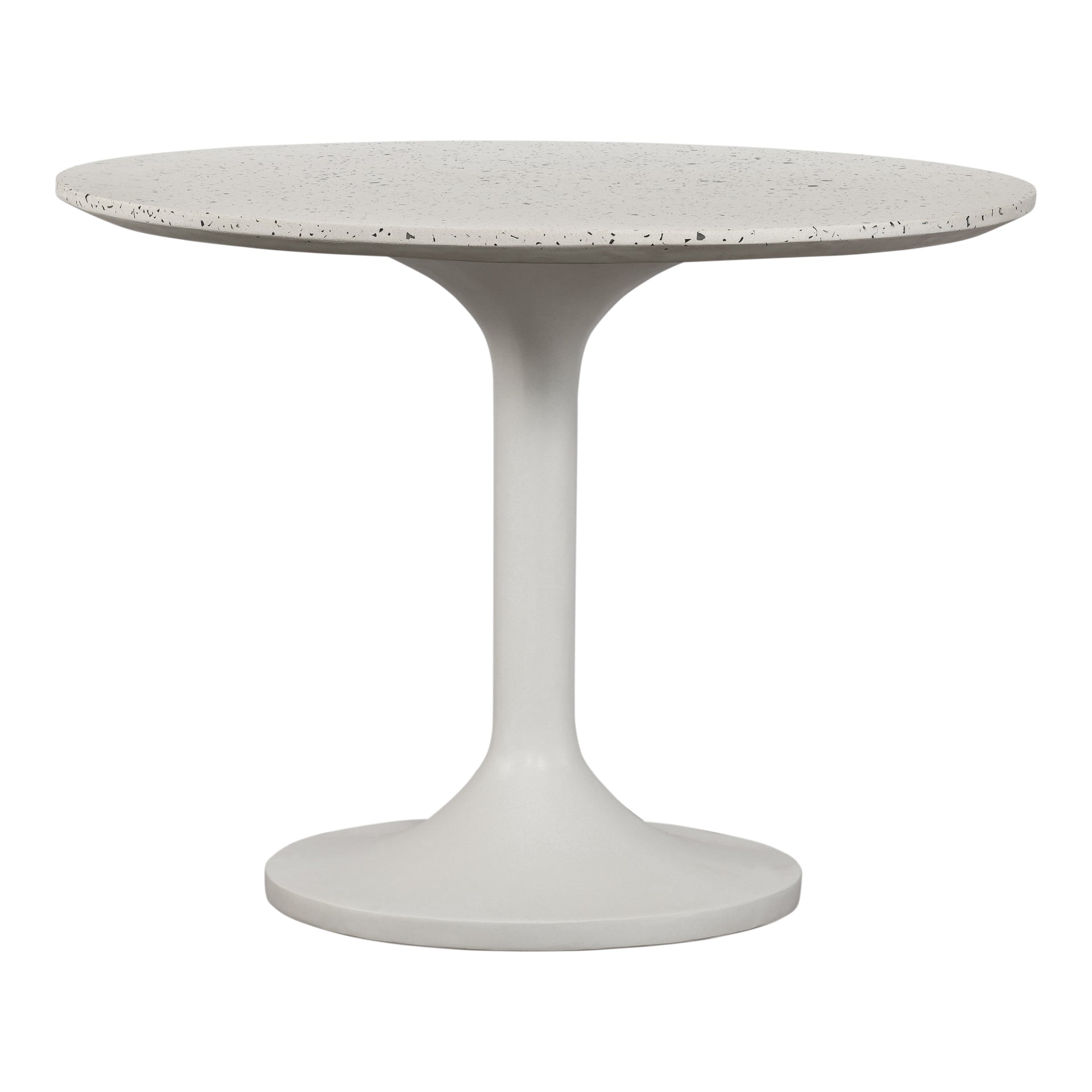 Quinton Round Dining Table, Cement & Terrazzo Top, Metal Base, Indoor/Outdoor Use, Seats 4