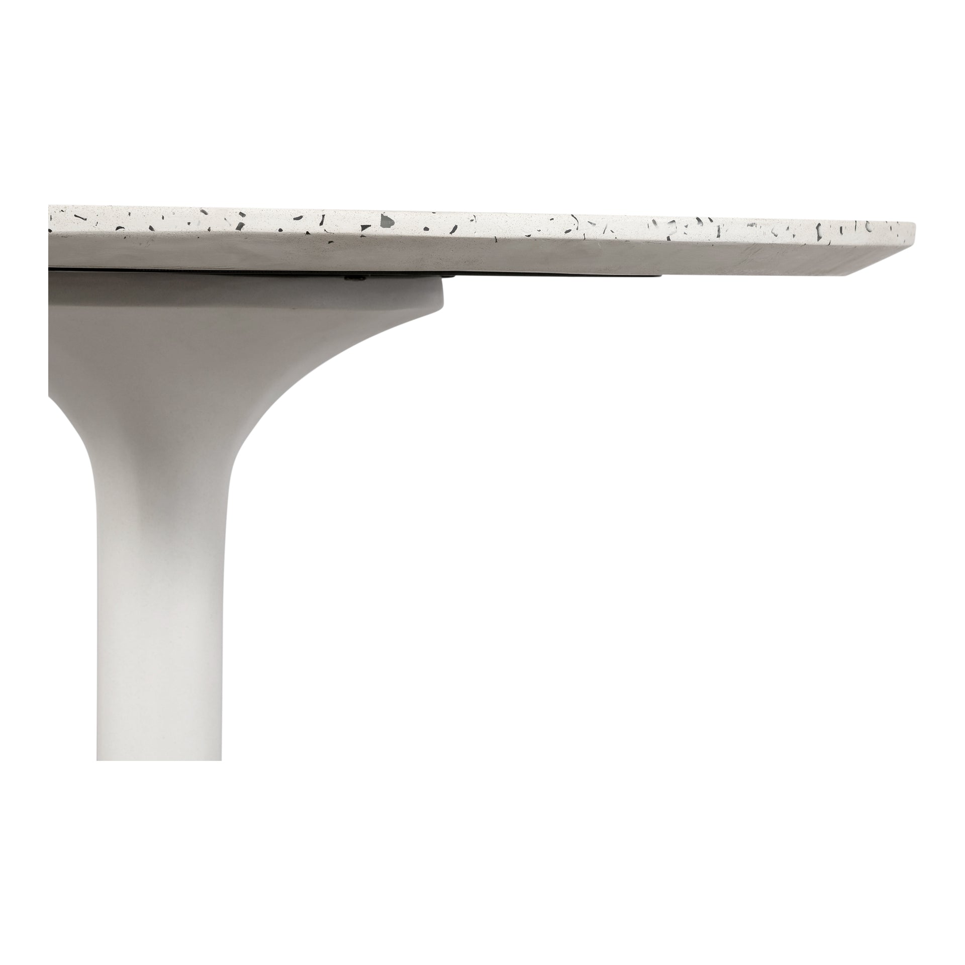 Quinton Round Dining Table, Cement & Terrazzo Top, Metal Base, Indoor/Outdoor Use, Seats 4