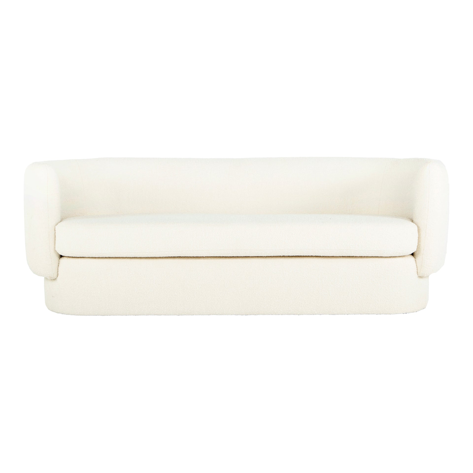 Kellan Sofa, Polyester Blend Upholstery, FSC-Certified Pine Frame, High-Comfort Foam, 3 Seater, White