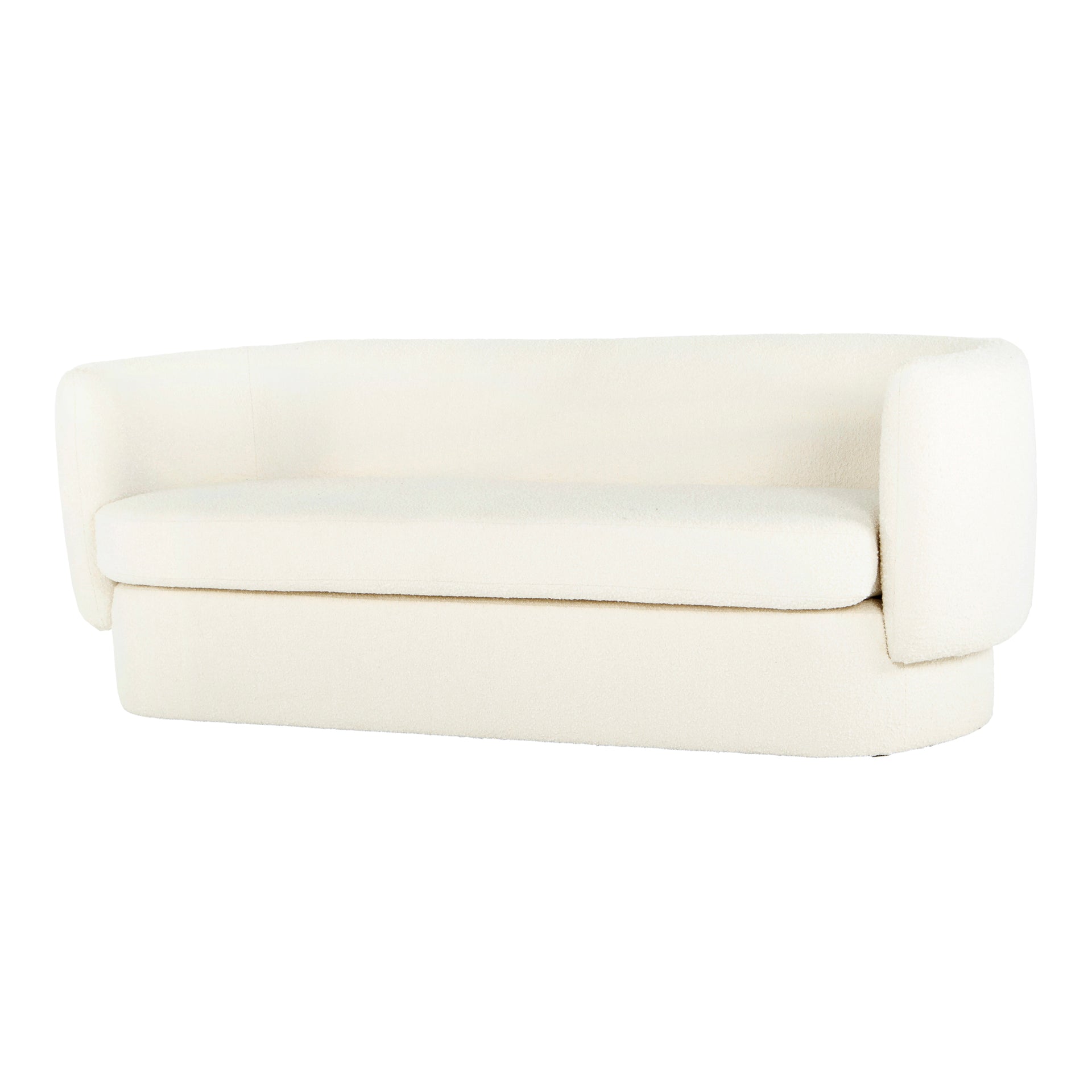 Kellan Sofa, Polyester Blend Upholstery, FSC-Certified Pine Frame, High-Comfort Foam, 3 Seater, White