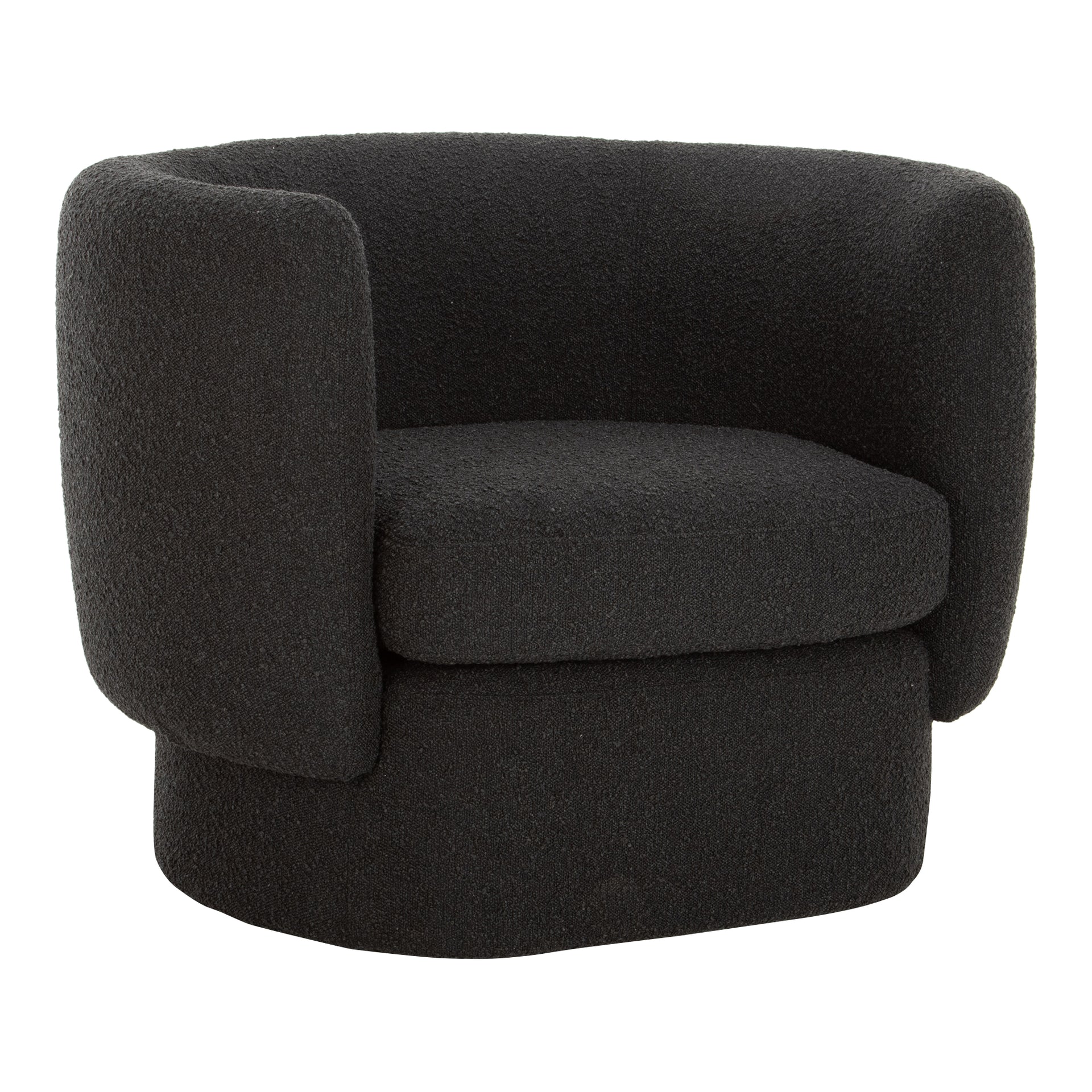 Kellan Accent Chair, FSC-Certified Frame, High-Comfort Foam, Black Upholstery