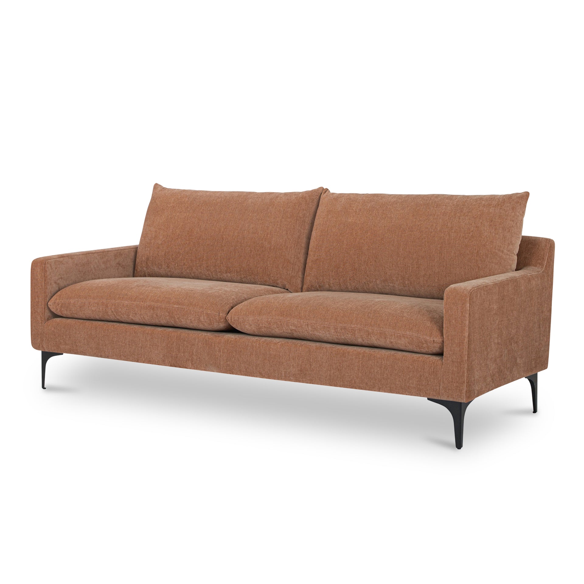 Macron Sofa, Polyester Upholstery, Beech and Plywood Frame, Removable Cushions, Heritage Pink