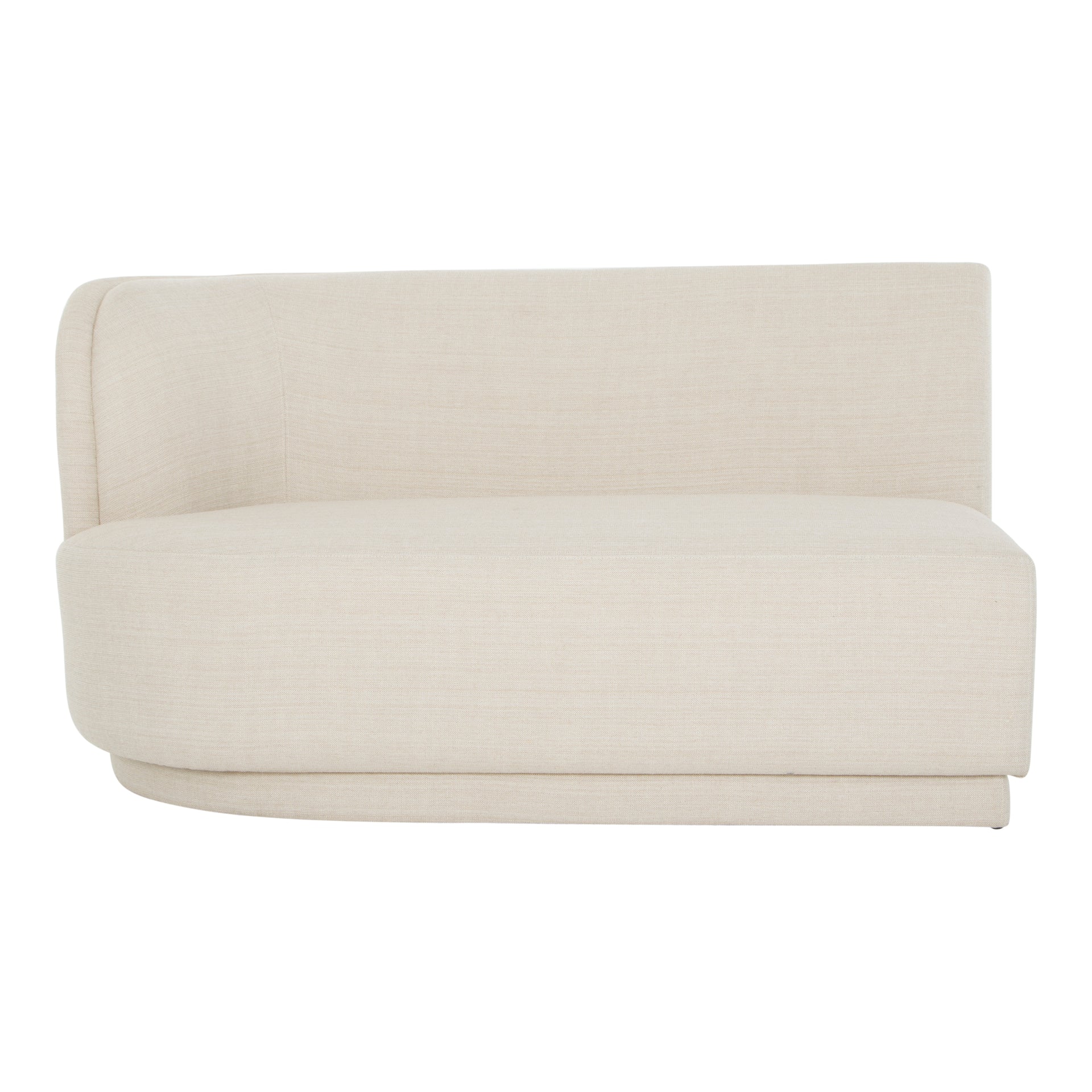 Grant Modular Sofa, 2-Seater, FSC Certified Frame, Cream White Upholstery, Left-Facing