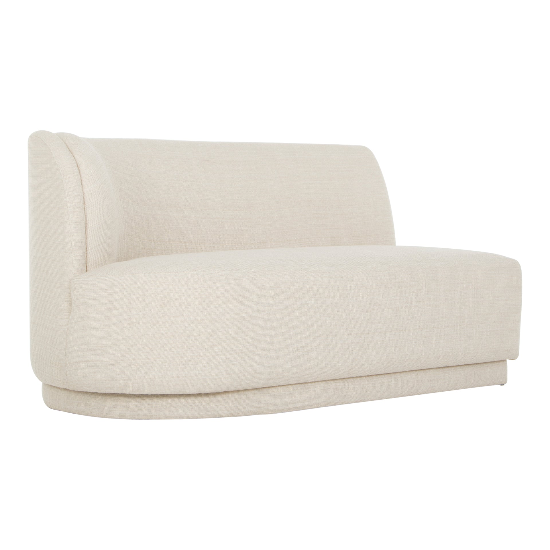 Grant Modular Sofa, 2-Seater, FSC Certified Frame, Cream White Upholstery, Left-Facing
