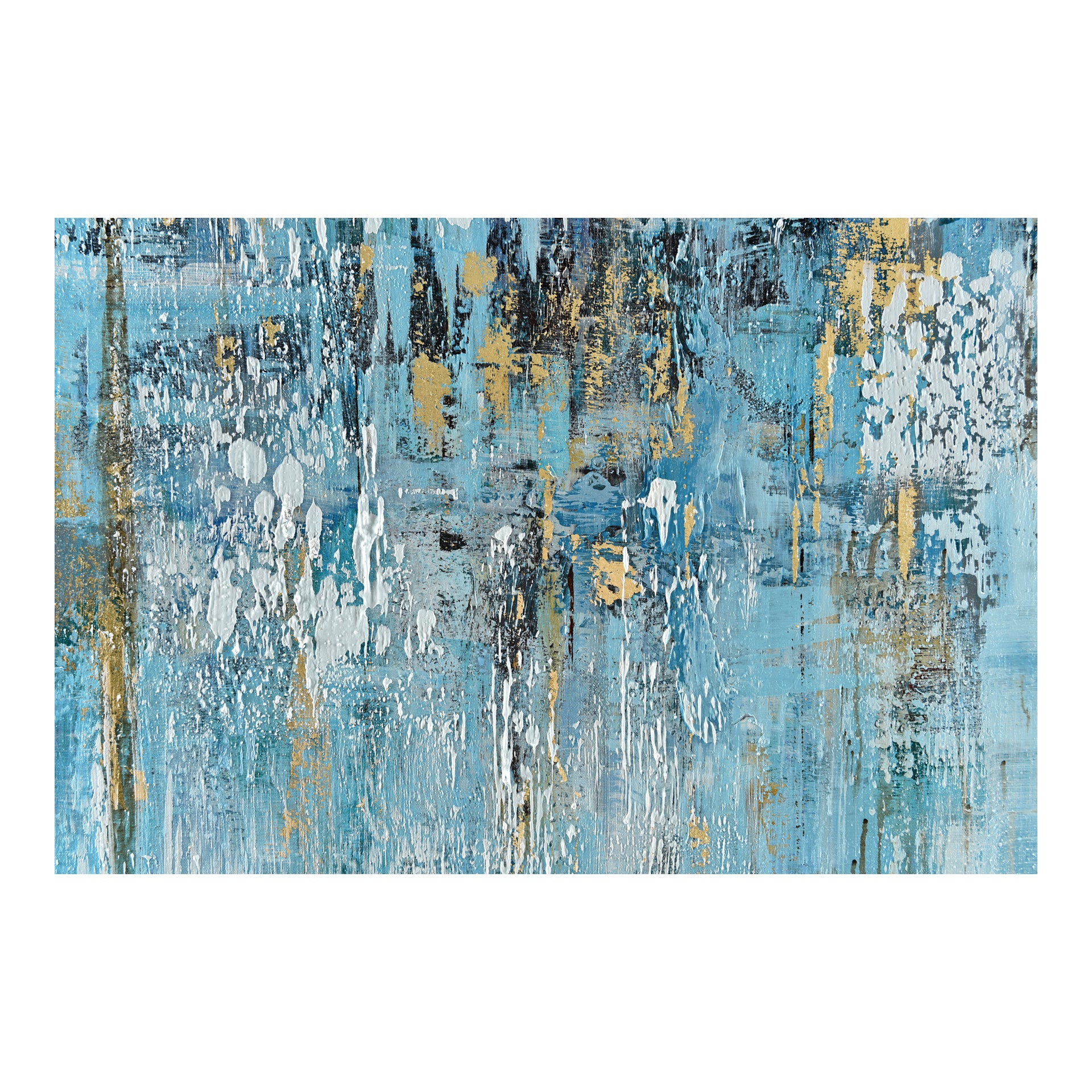 Oliver - Contemporary Textured Acrylic Wall Art with a Splash of Colors