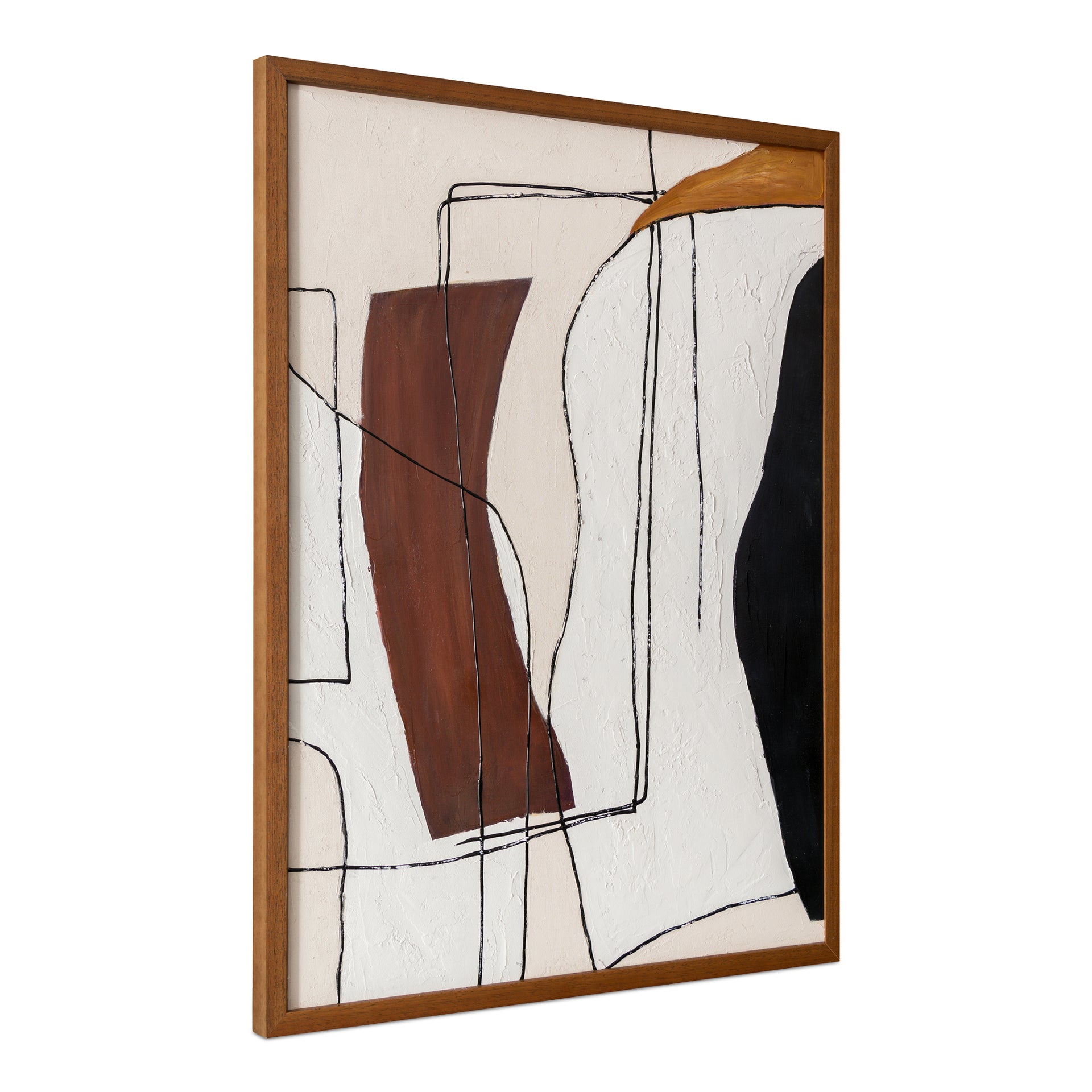 Garrick Framed Painting, Acrylic on Canvas, Textured Artwork, Solid Wood Frame