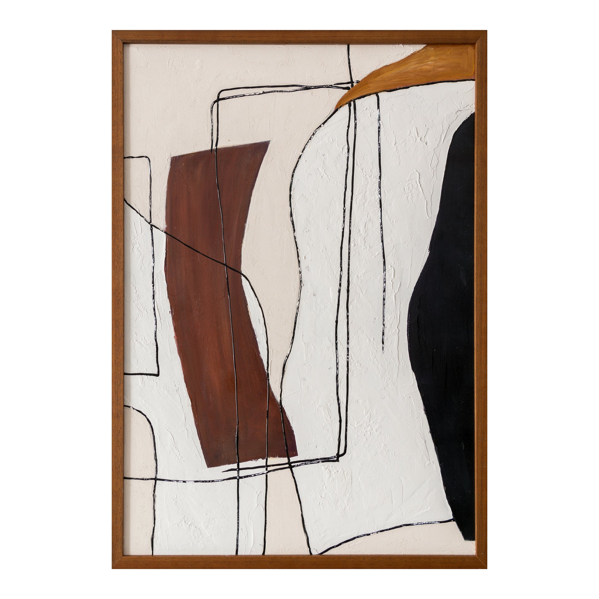 Garrick Framed Painting, Acrylic on Canvas, Textured Artwork, Solid Wood Frame
