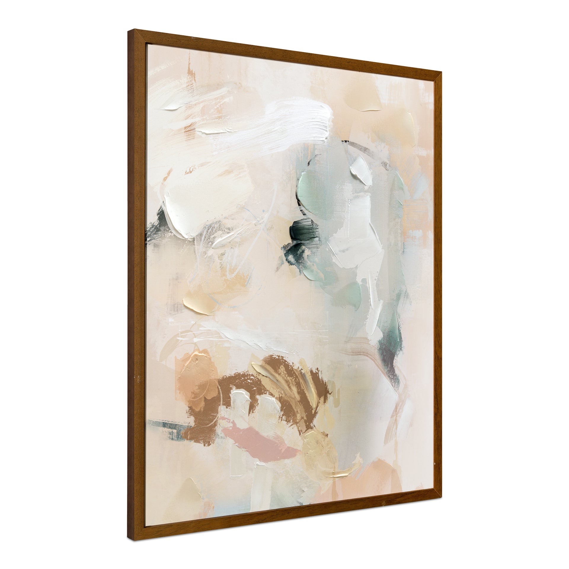 Desmond Framed Painting, Textured Acrylic on Canvas, Solid Wood Frame