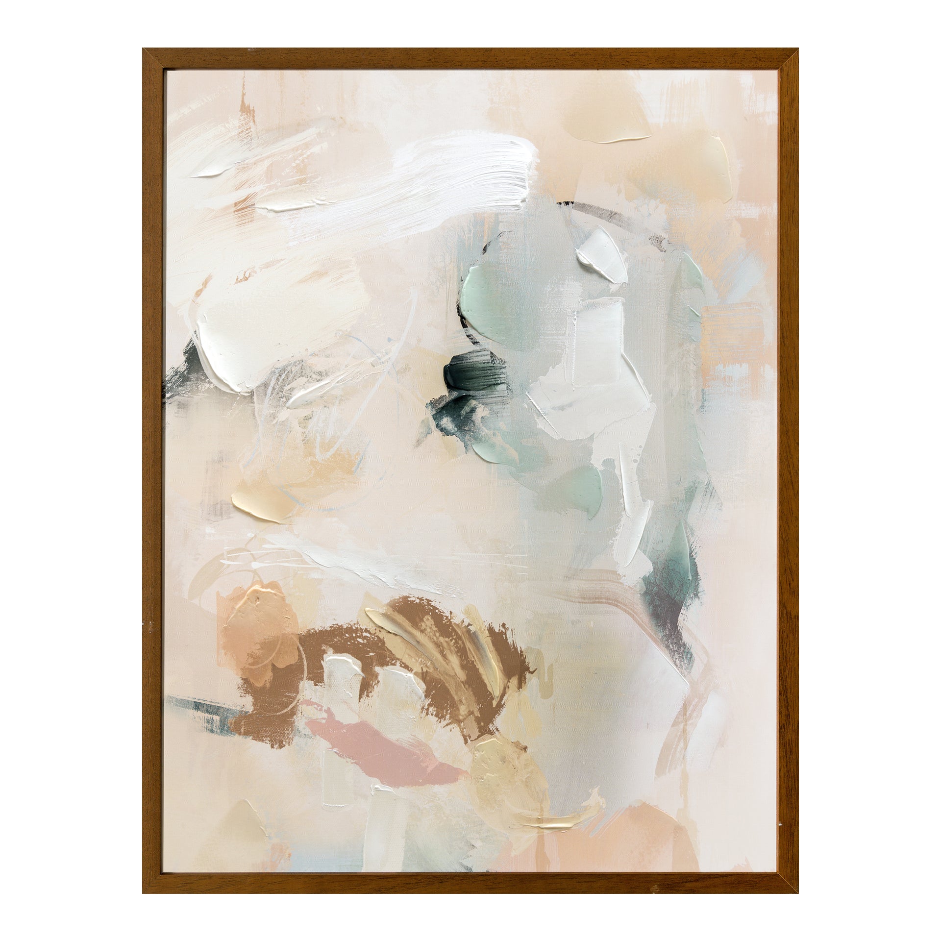 Desmond Framed Painting, Textured Acrylic on Canvas, Solid Wood Frame