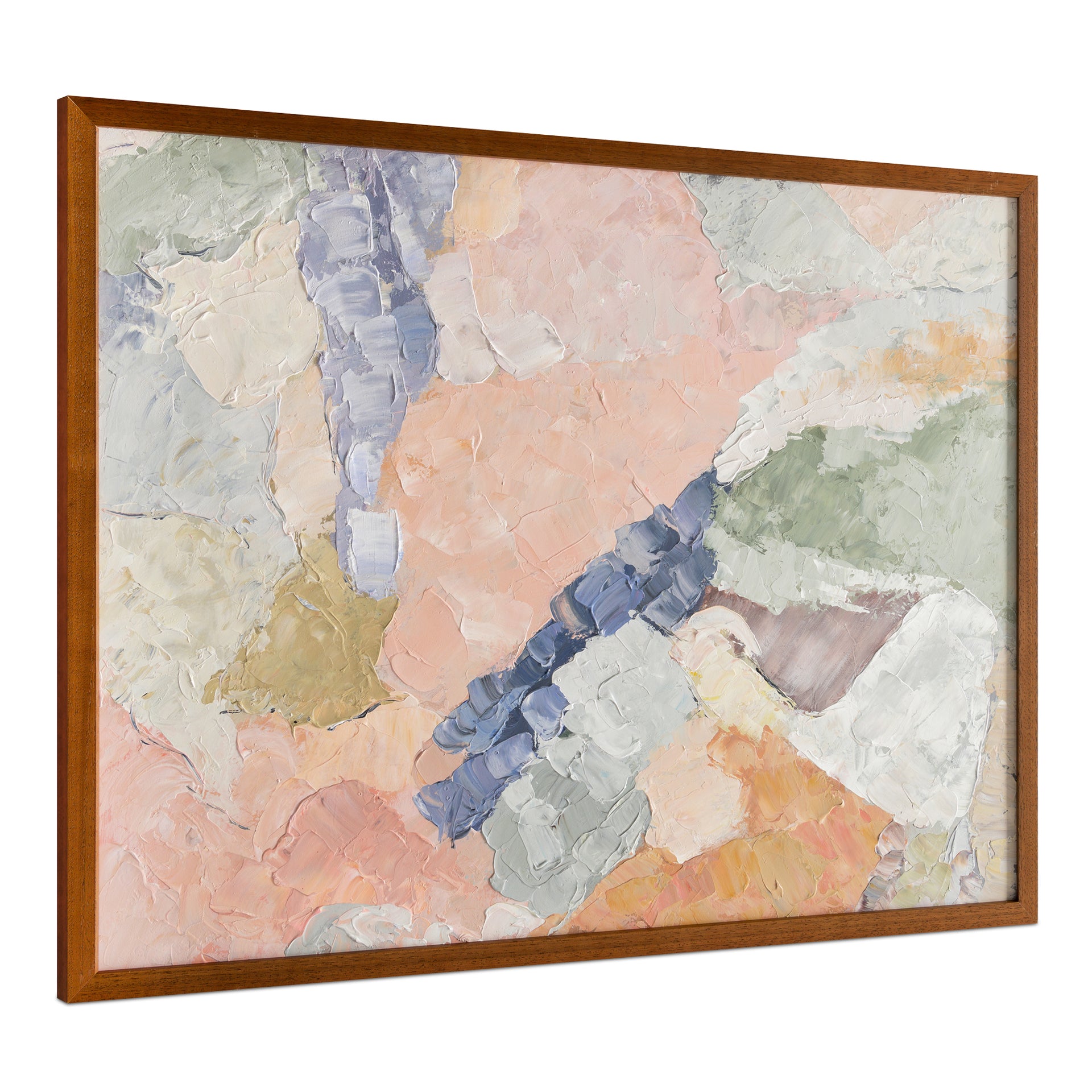 Bennett Framed Painting, Textured Acrylic on Canvas, Solid Wood Frame