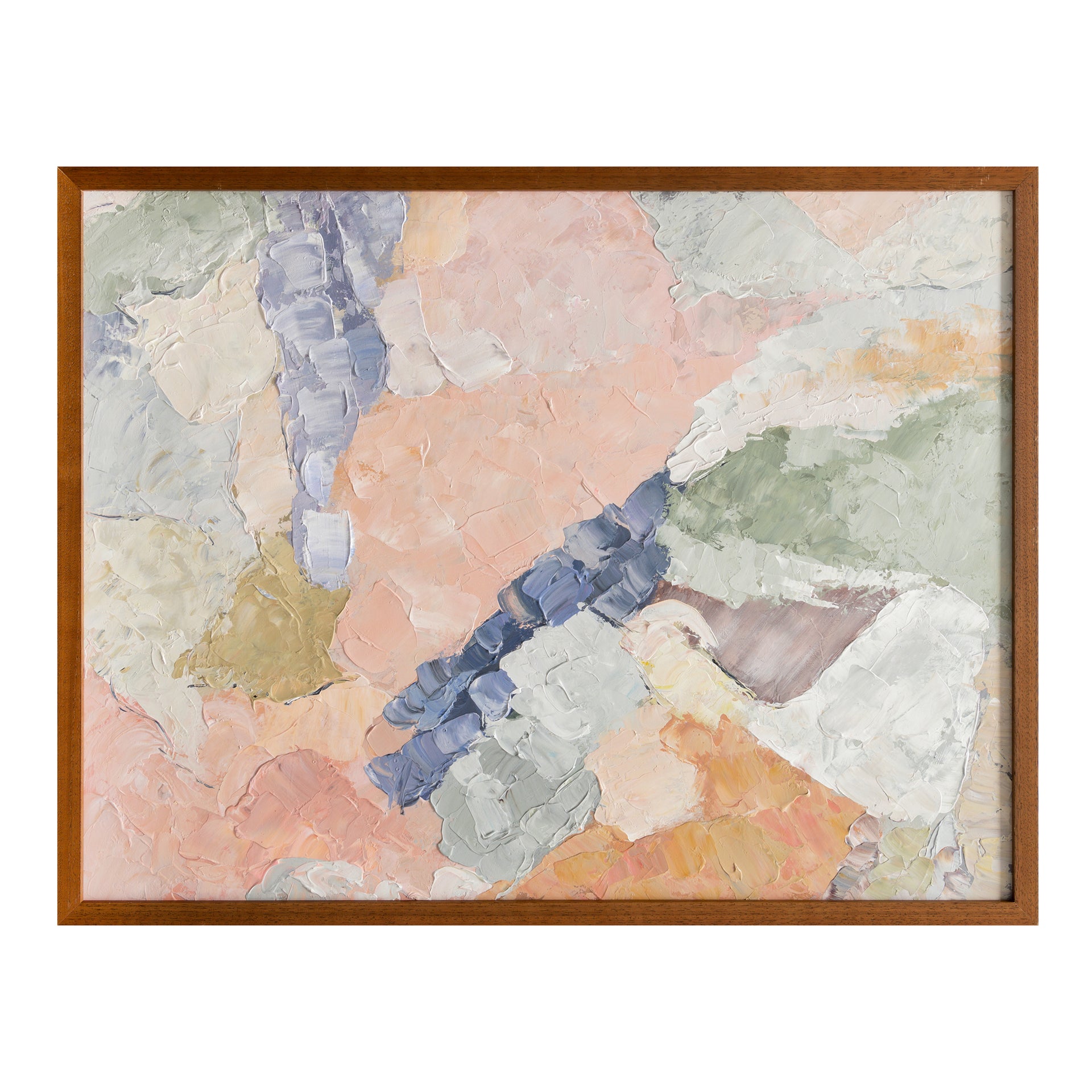 Bennett Framed Painting, Textured Acrylic on Canvas, Solid Wood Frame