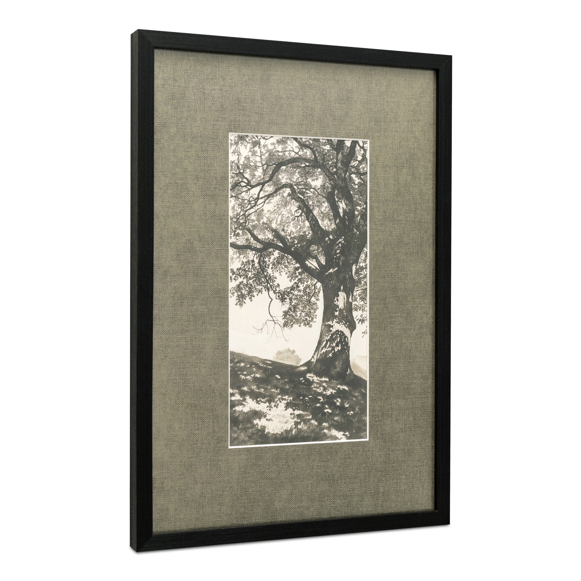 Oralyn Framed Print, Idyllic Morning Scene on Paper with Textured Mat and Solid Wood Frame