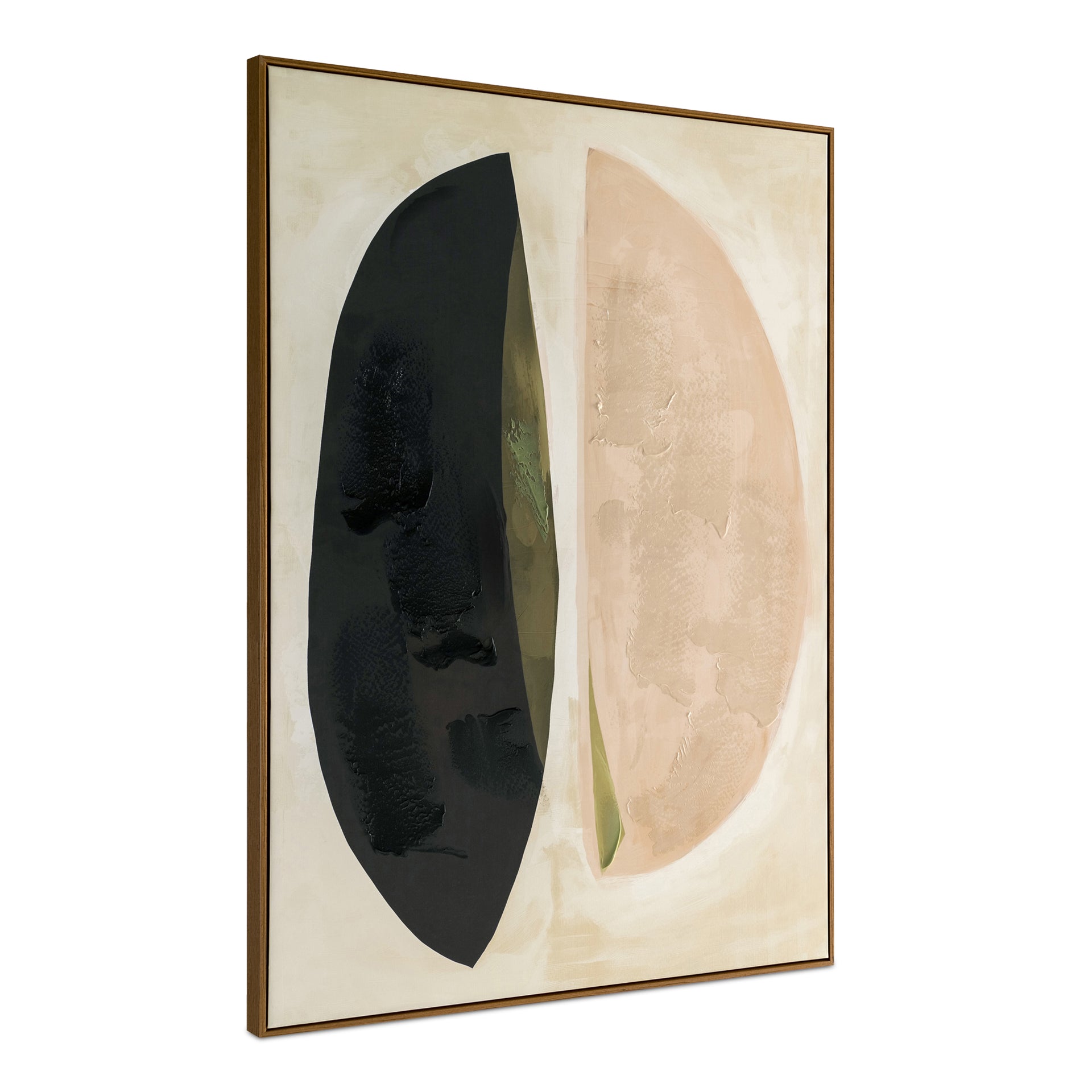 Miren Framed Painting, Abstract Acrylic on Canvas with Solid Wood Frame